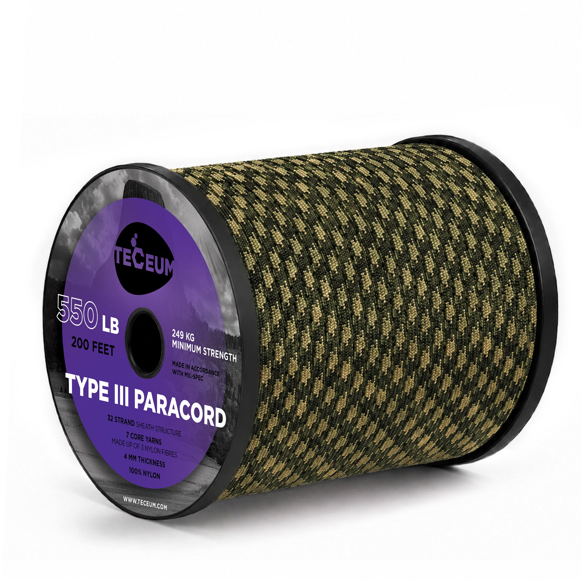 Paracord III 550 Forest Camo – 200 ft - image 1