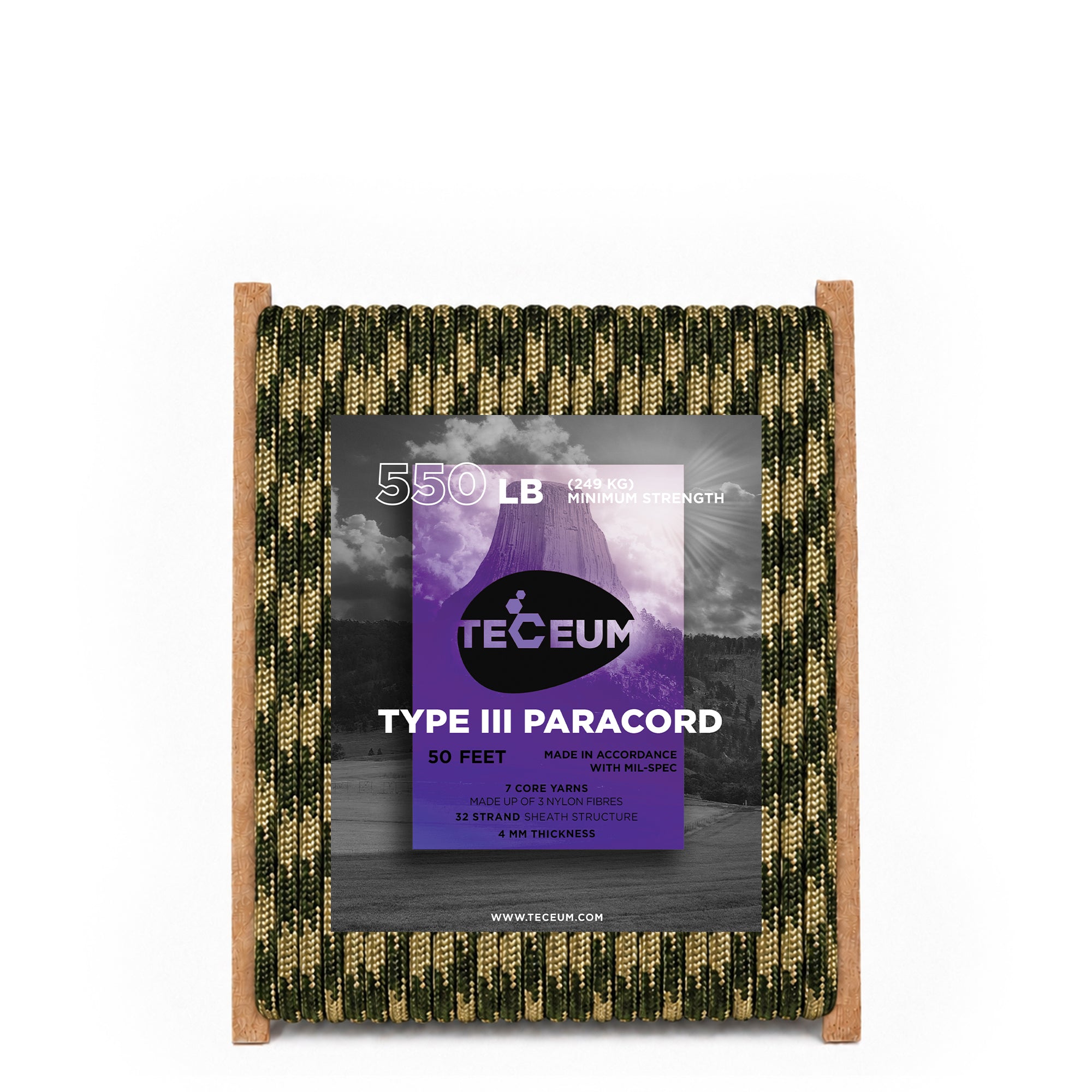 Paracord III 550 Forest Camo – 50 ft - image 1