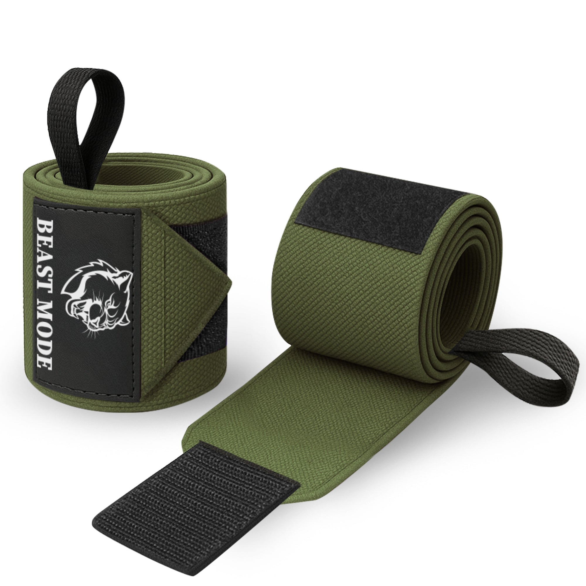 Wrist Wraps – Beast Mode – Military Green – 18 - image 1