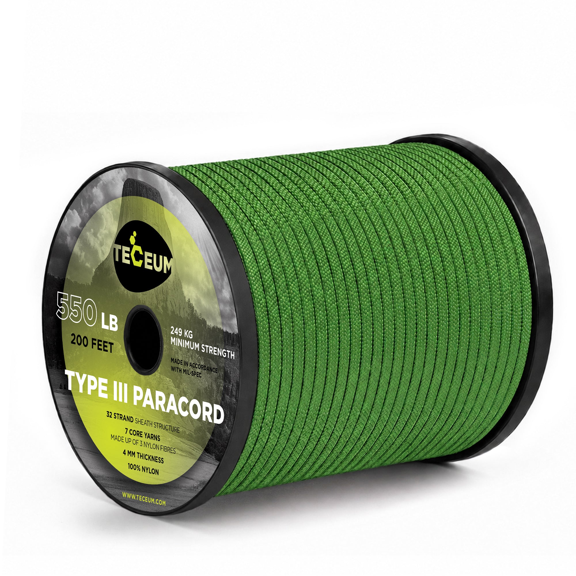 Paracord III 550 Green – 200 ft - image 1