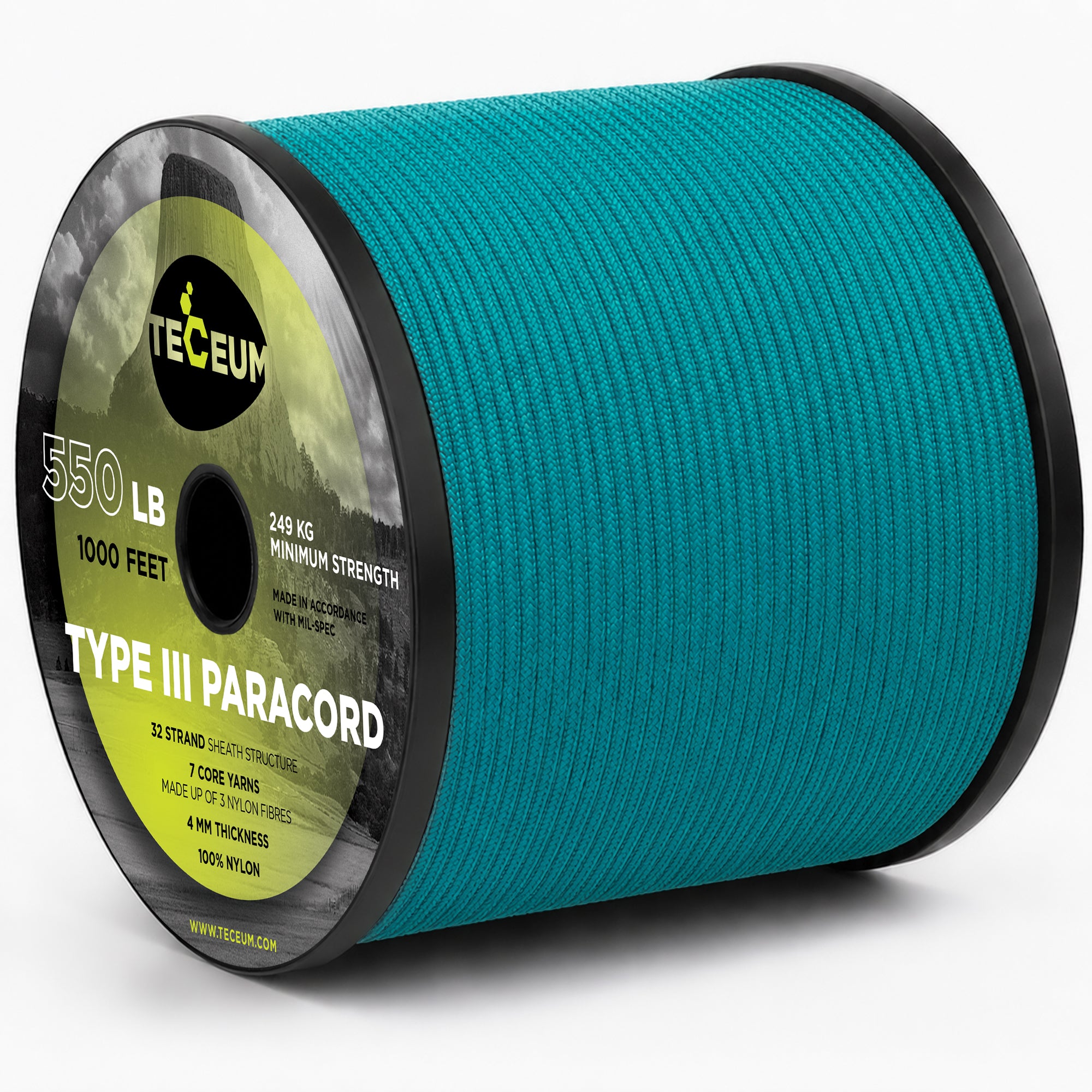 Paracord III 550 Green Wave – 1000 ft - image 1