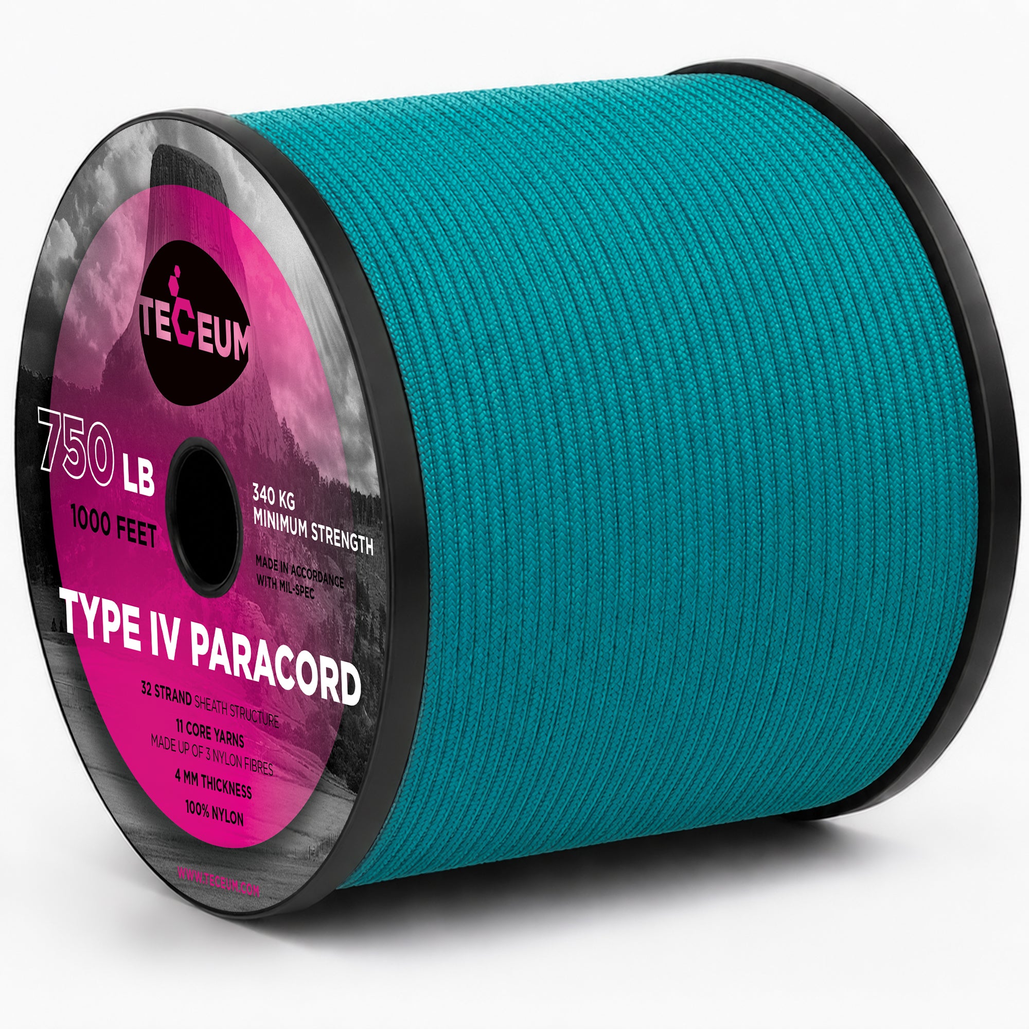 Paracord IV 750 Green Wave – 1000 ft - image 1