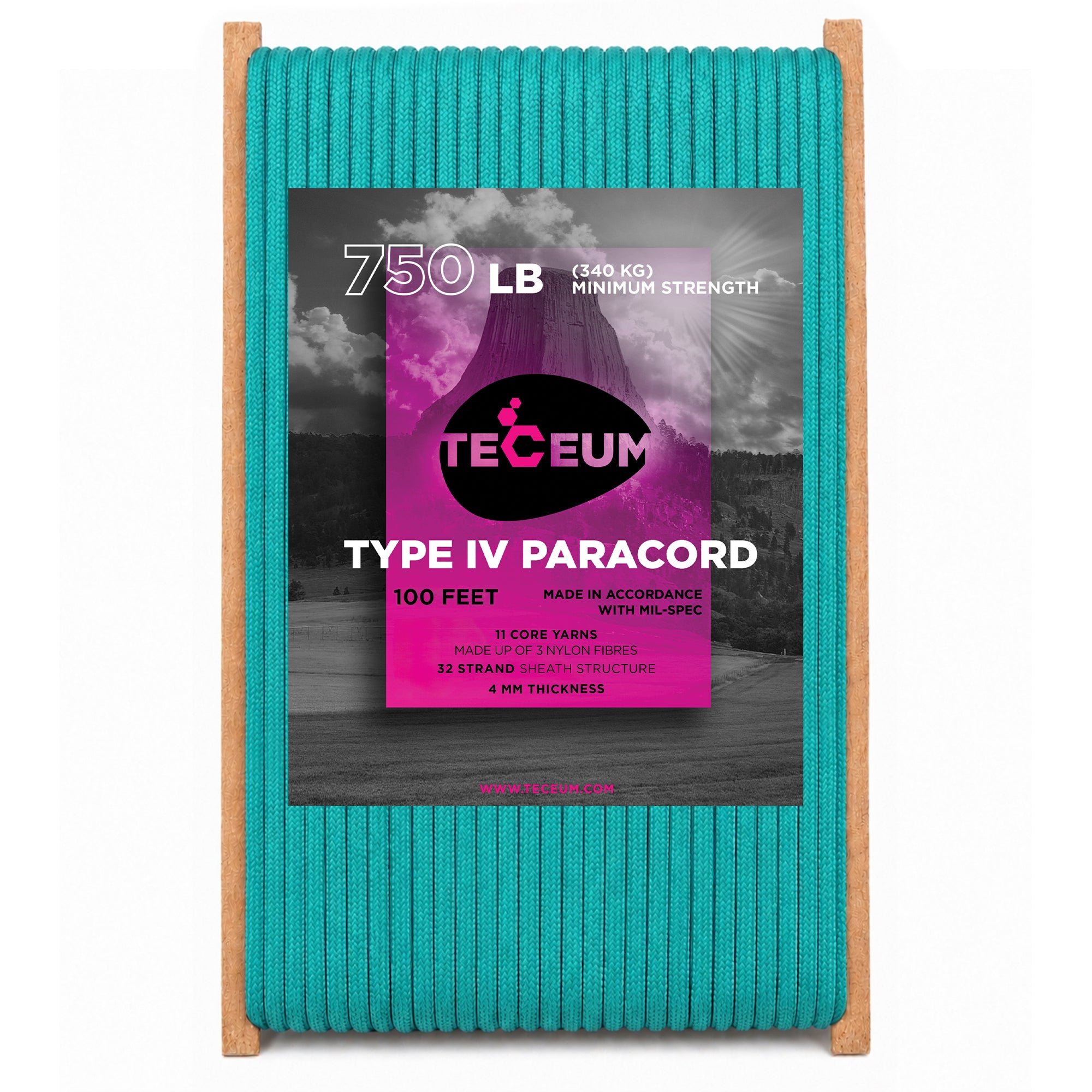 Paracord IV 750 Green Wave – 100 ft - image 1