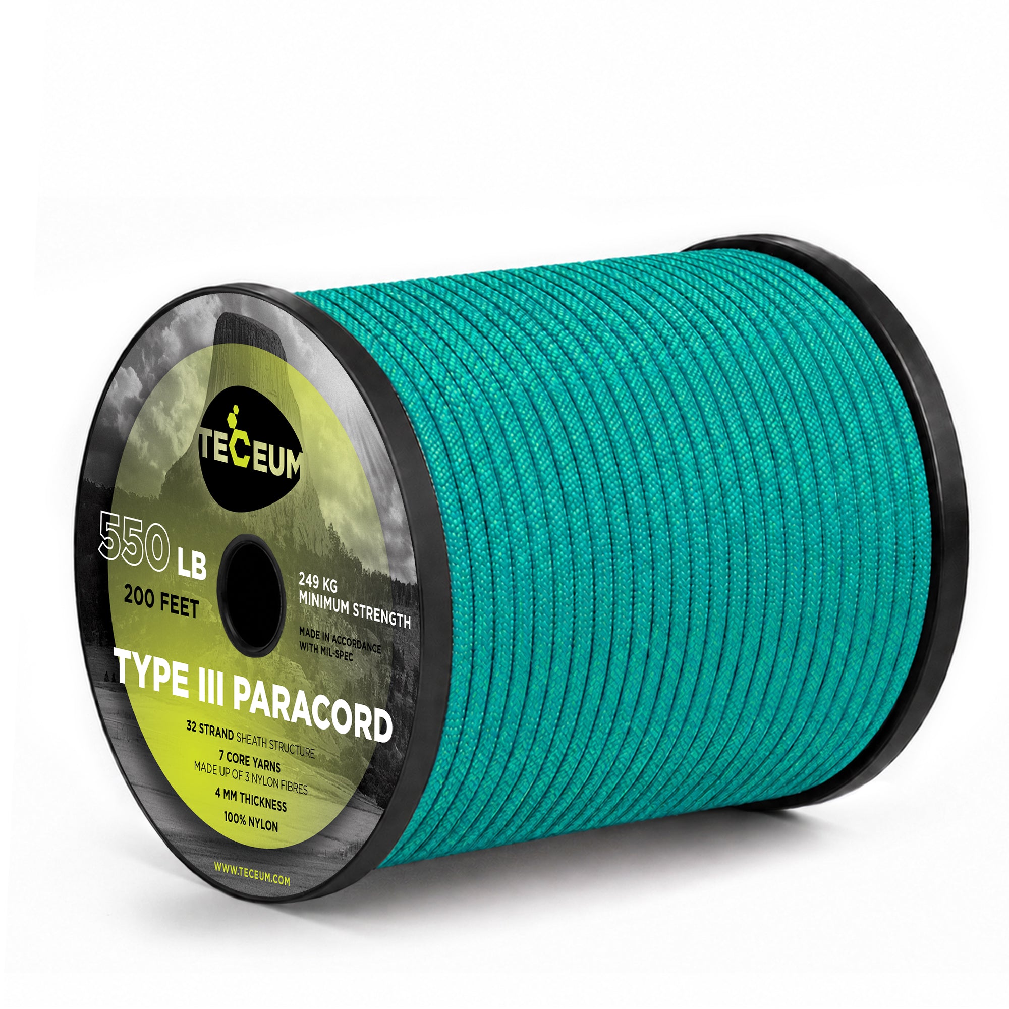 Paracord III 550 Green Wave – 200 ft - image 1