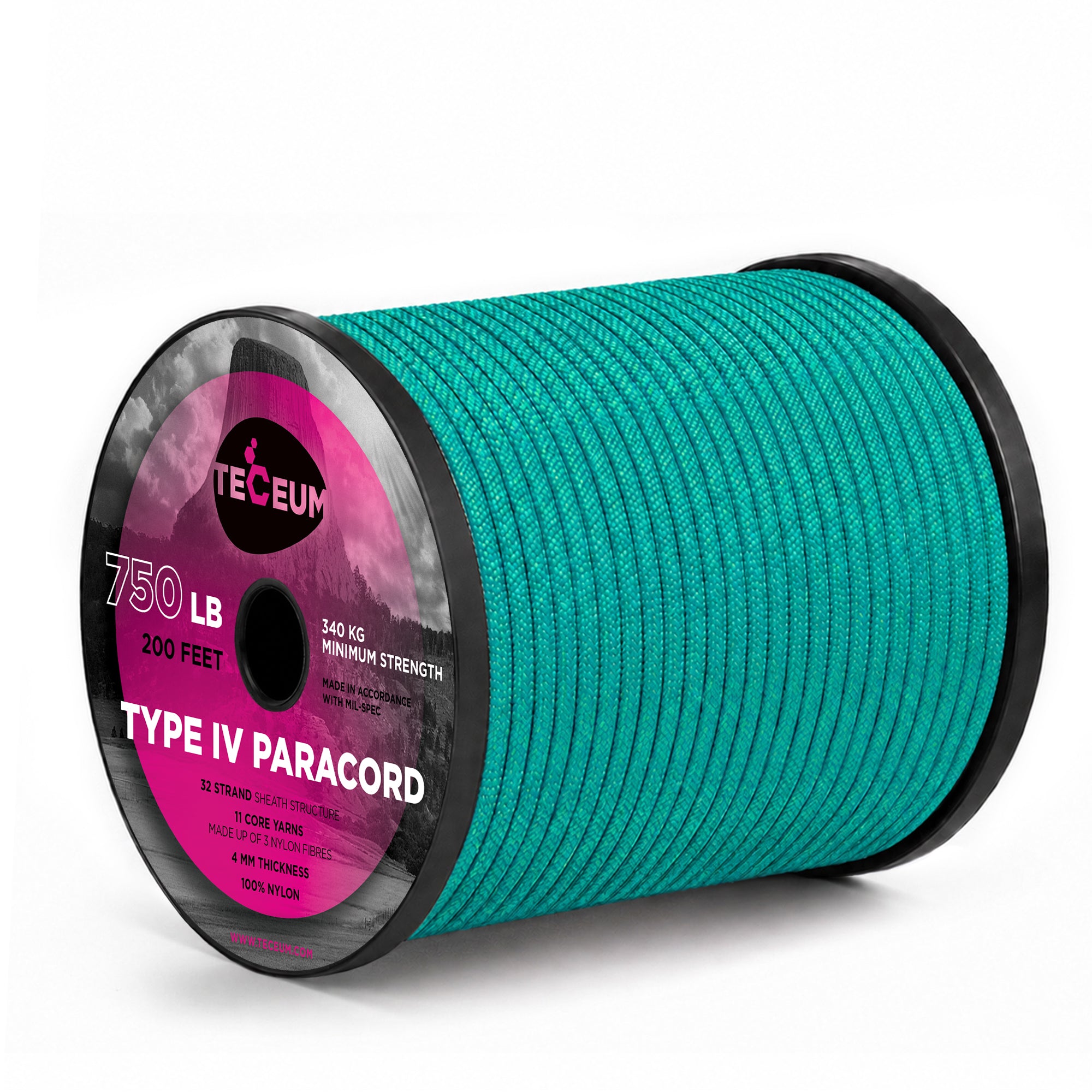 Paracord IV 750 Green Wave – 200 ft - image 1