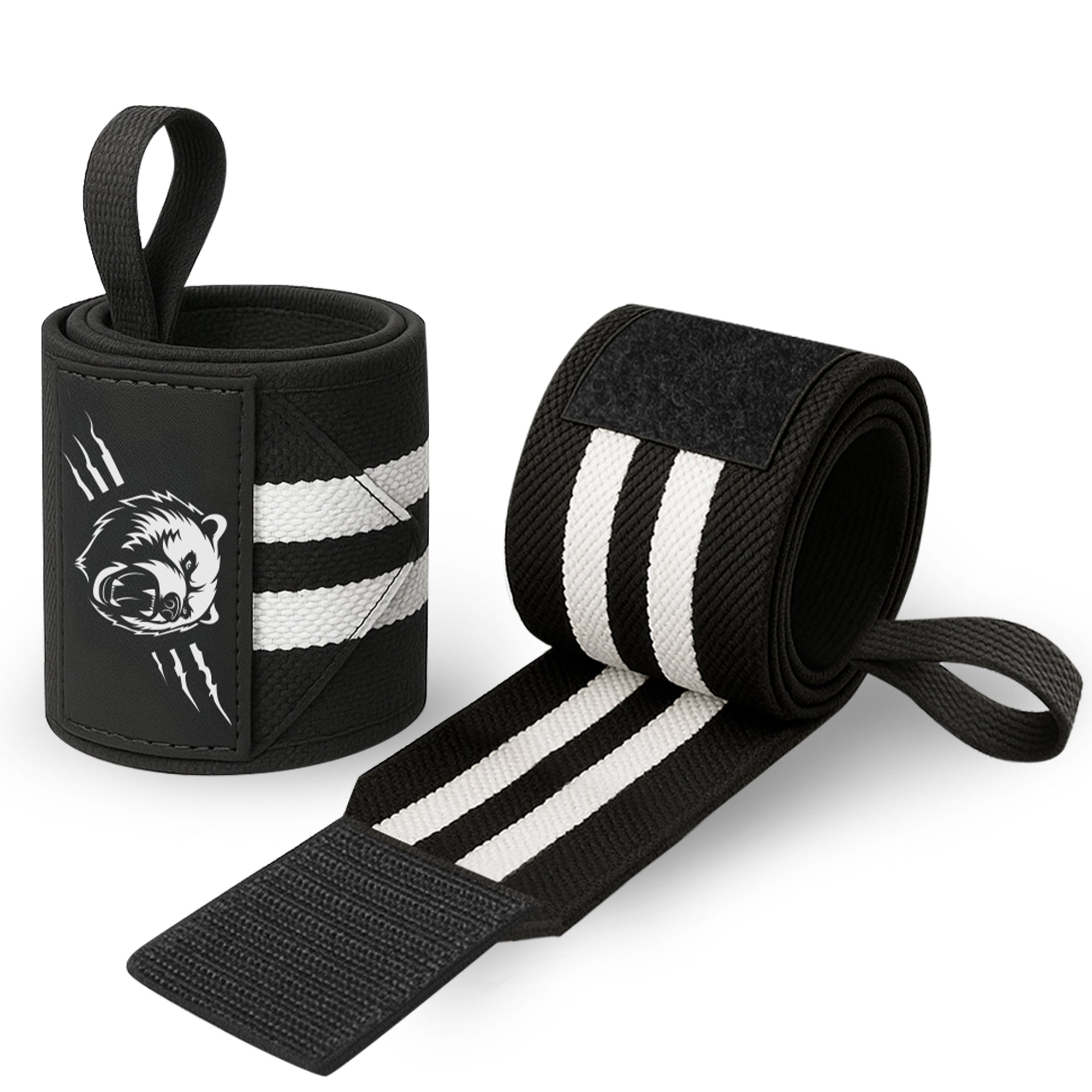 Wrist Wraps – Grizzly – Black and White – 18 - image 1