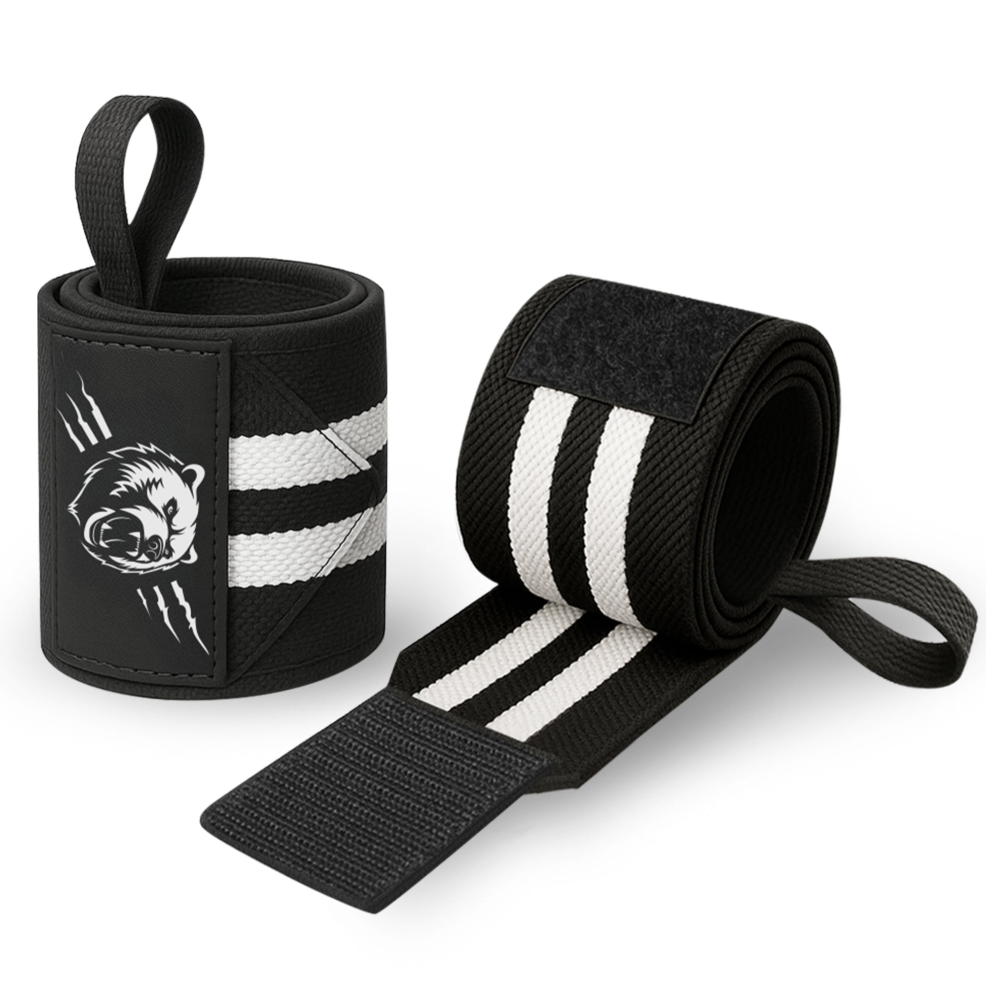 Wrist Wraps – Grizzly – Black and White – 12 - image 1