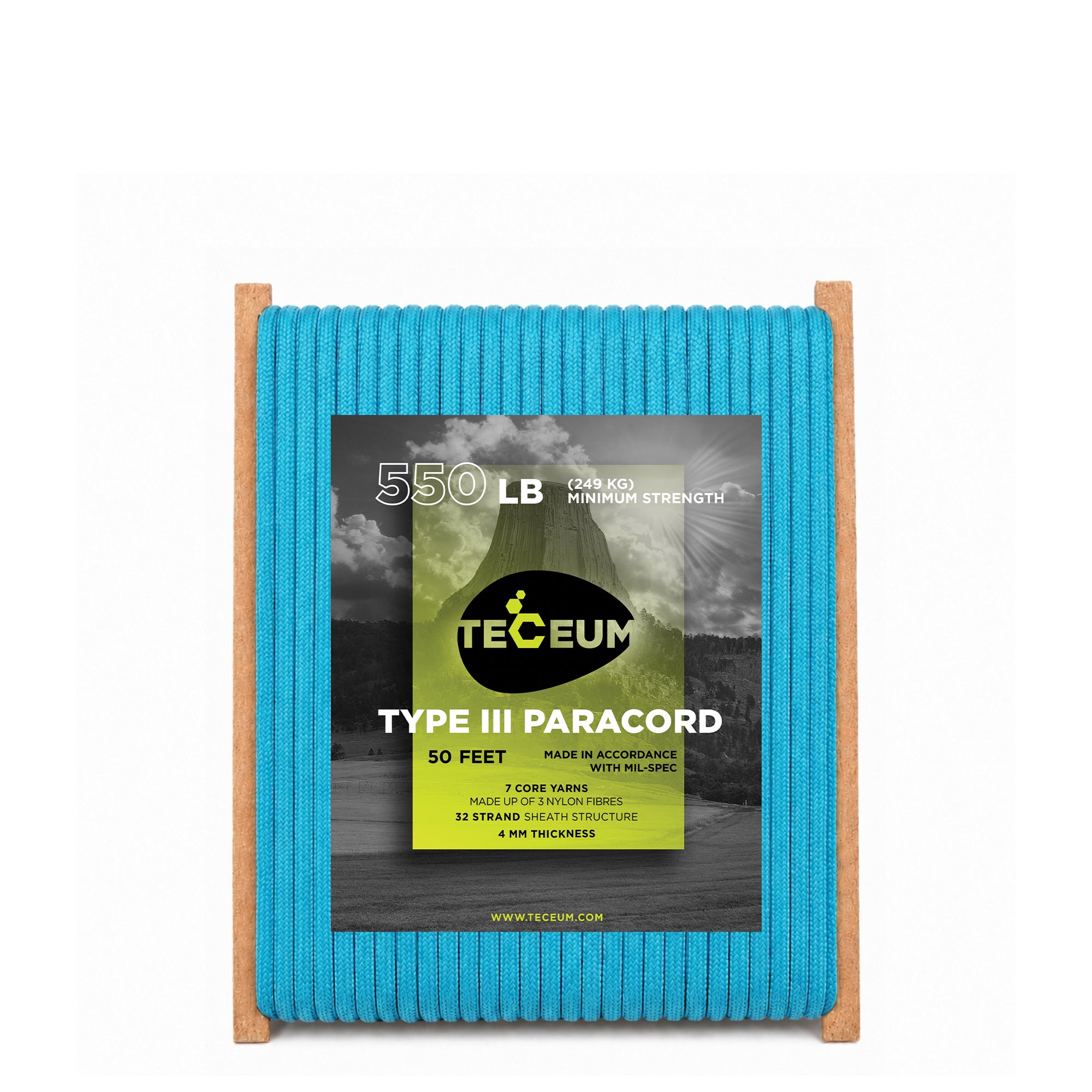 Paracord III 550 Ice Mint – 50 ft - image 1