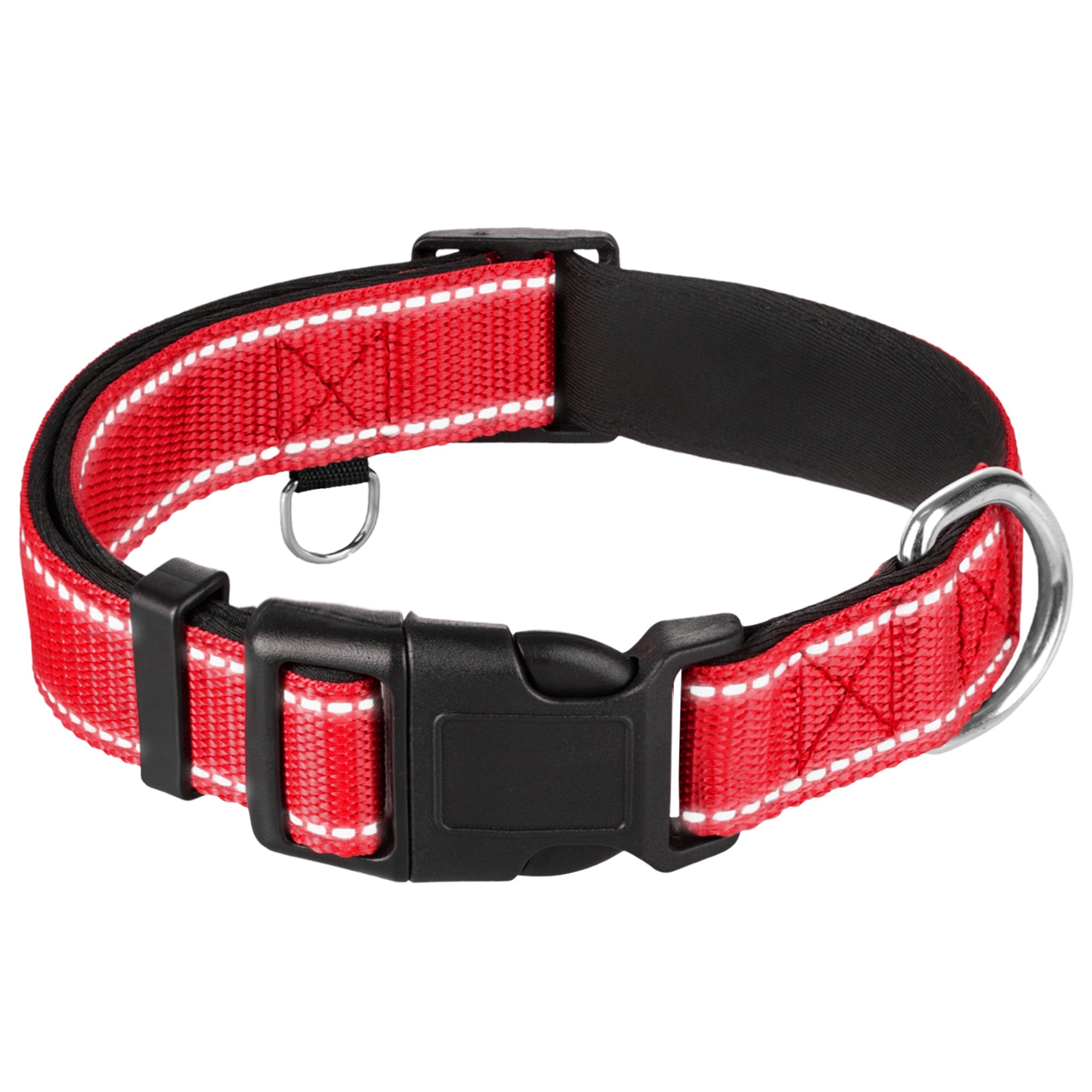 Reflective Dog Collar - 1  1/4" - L - Red - image 1