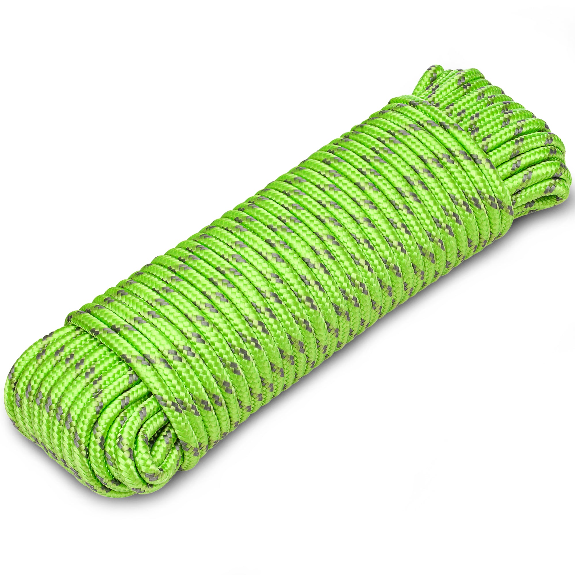 Rope Polypropylene 1/4" 150 ft Green Gray - image 1