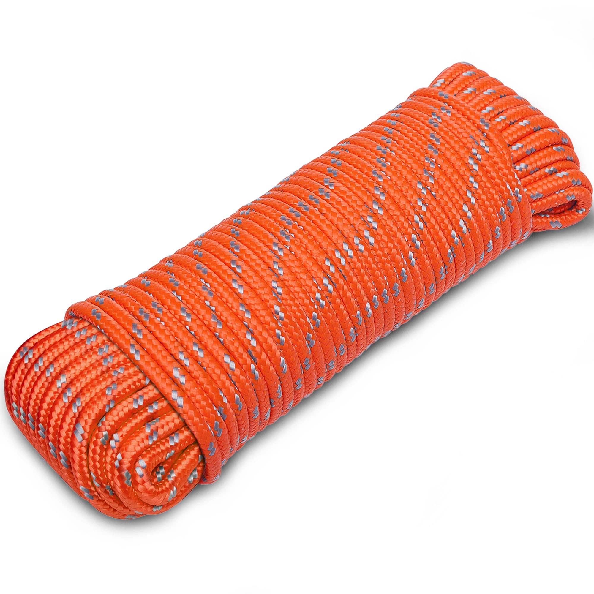 Rope Polypropylene 1/4" 150 ft Orange Gray - image 1