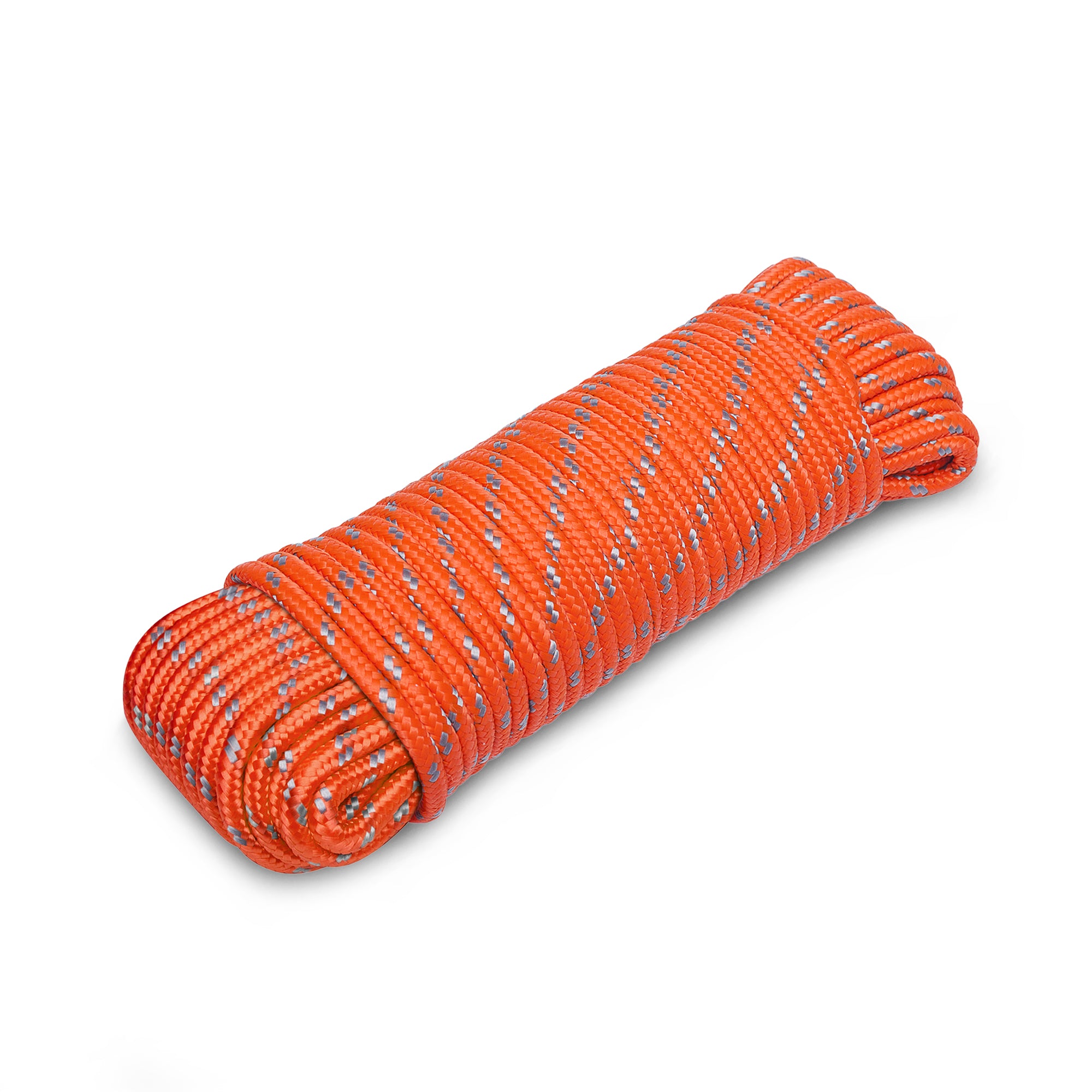 Rope Polypropylene 1/4" 90 ft Orange Gray - image 1
