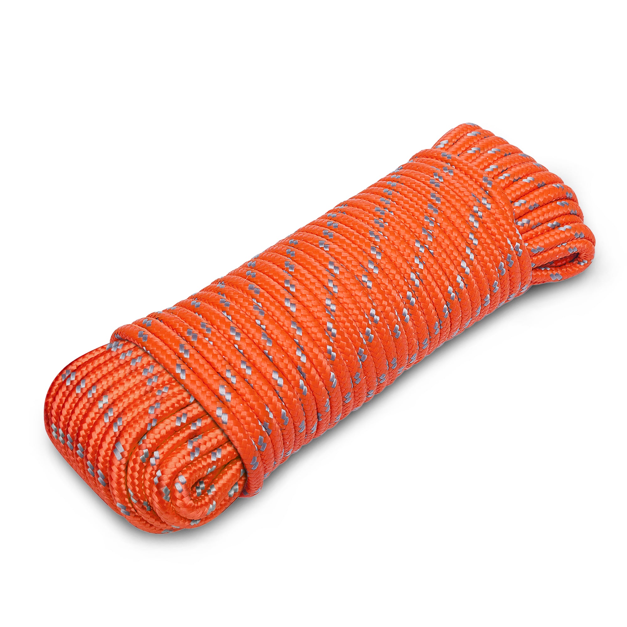 Rope Polypropylene 3/8" 90 ft Orange Gray - image 1
