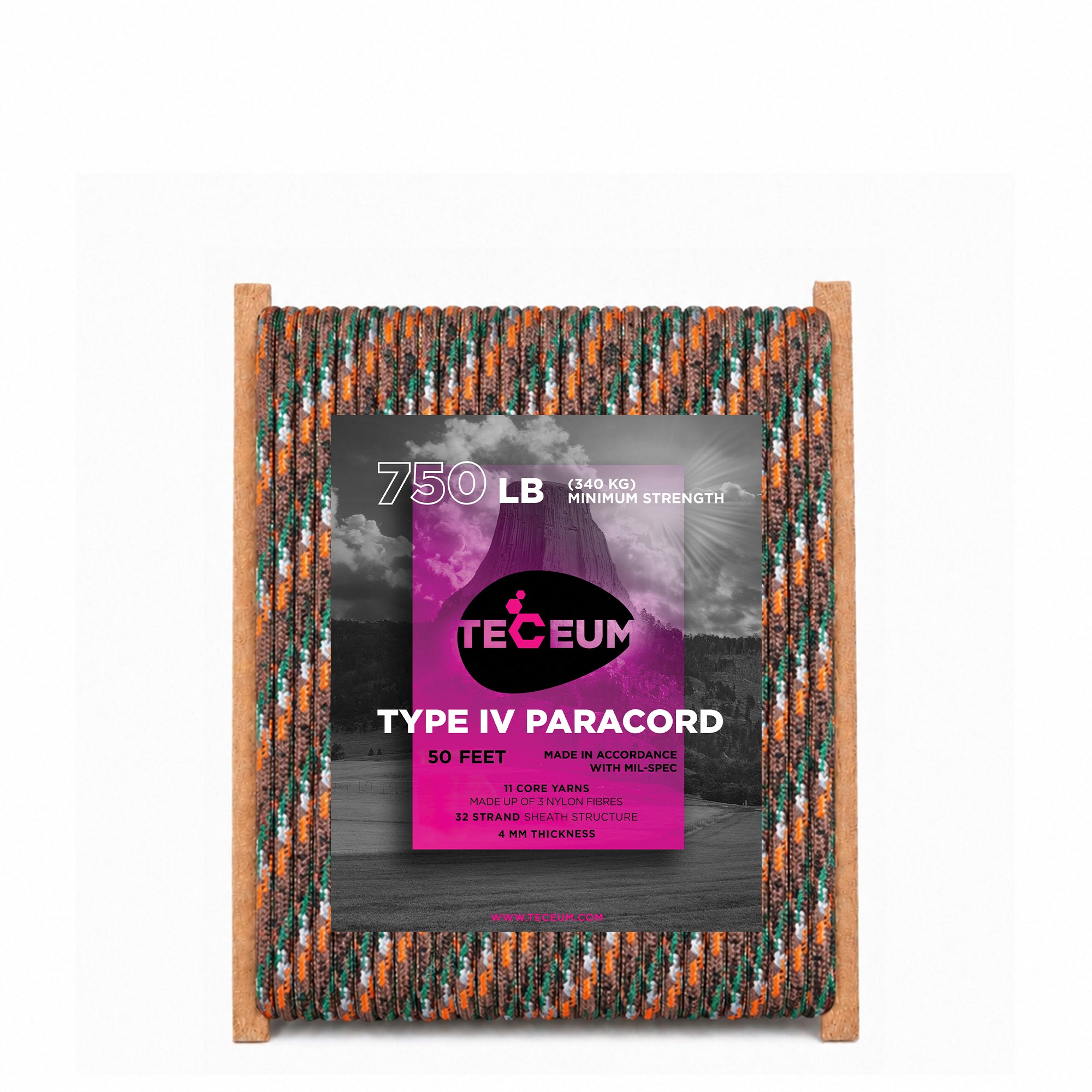 Paracord IV 750 Mixed Camo – 50 ft - image 1