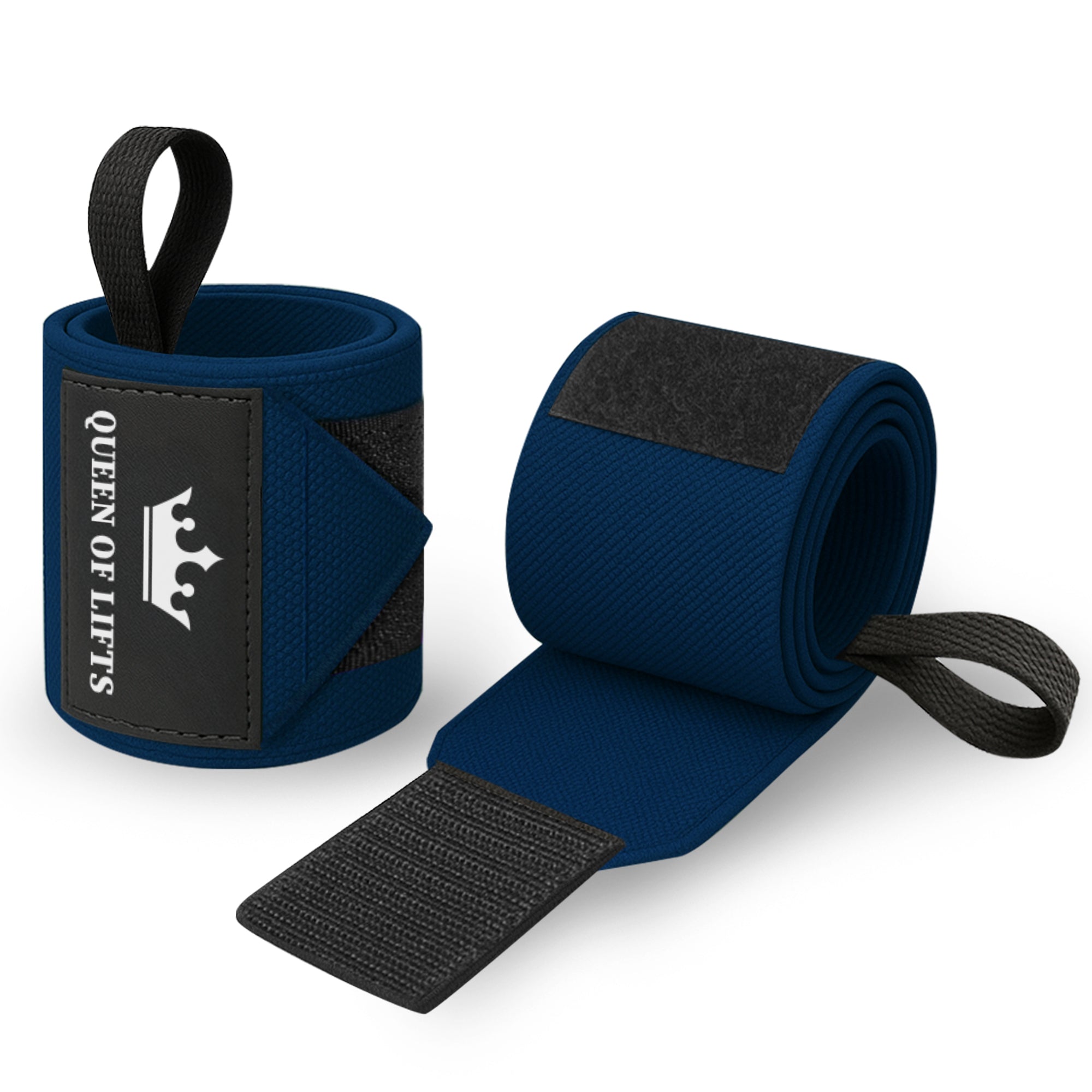 Wrist Wraps – Queen of Lifts – Navy Blue – 12 - image 1