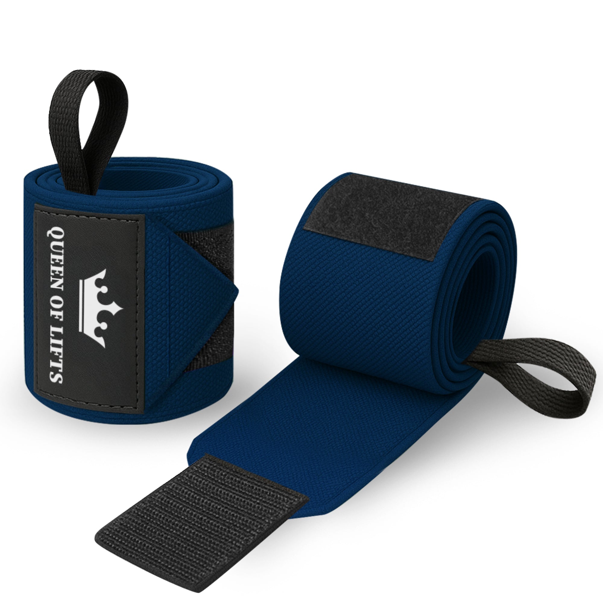 Wrist Wraps – Queen of Lifts – Navy Blue – 18 - image 1