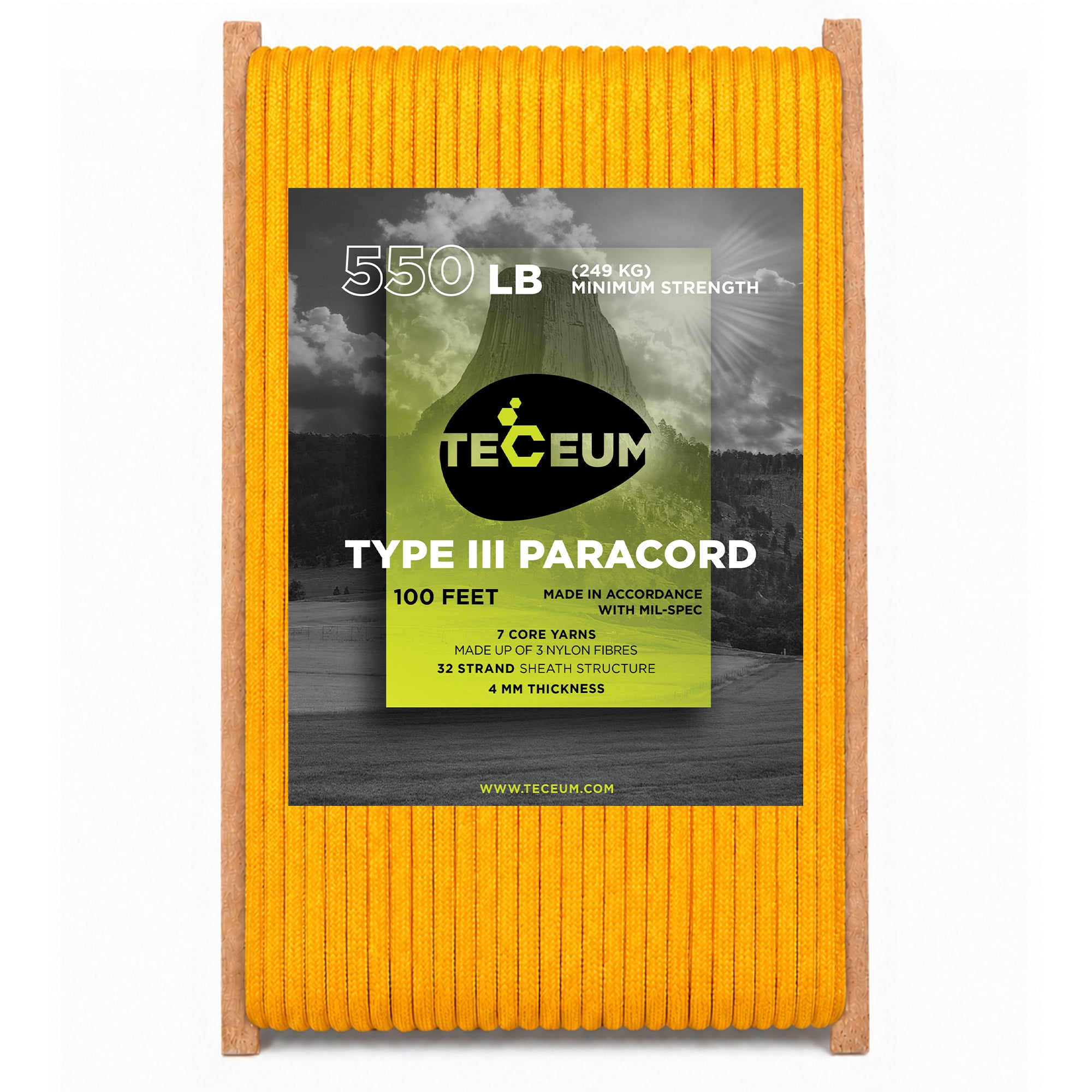 Paracord III 550 Orange – 100 ft - image 1