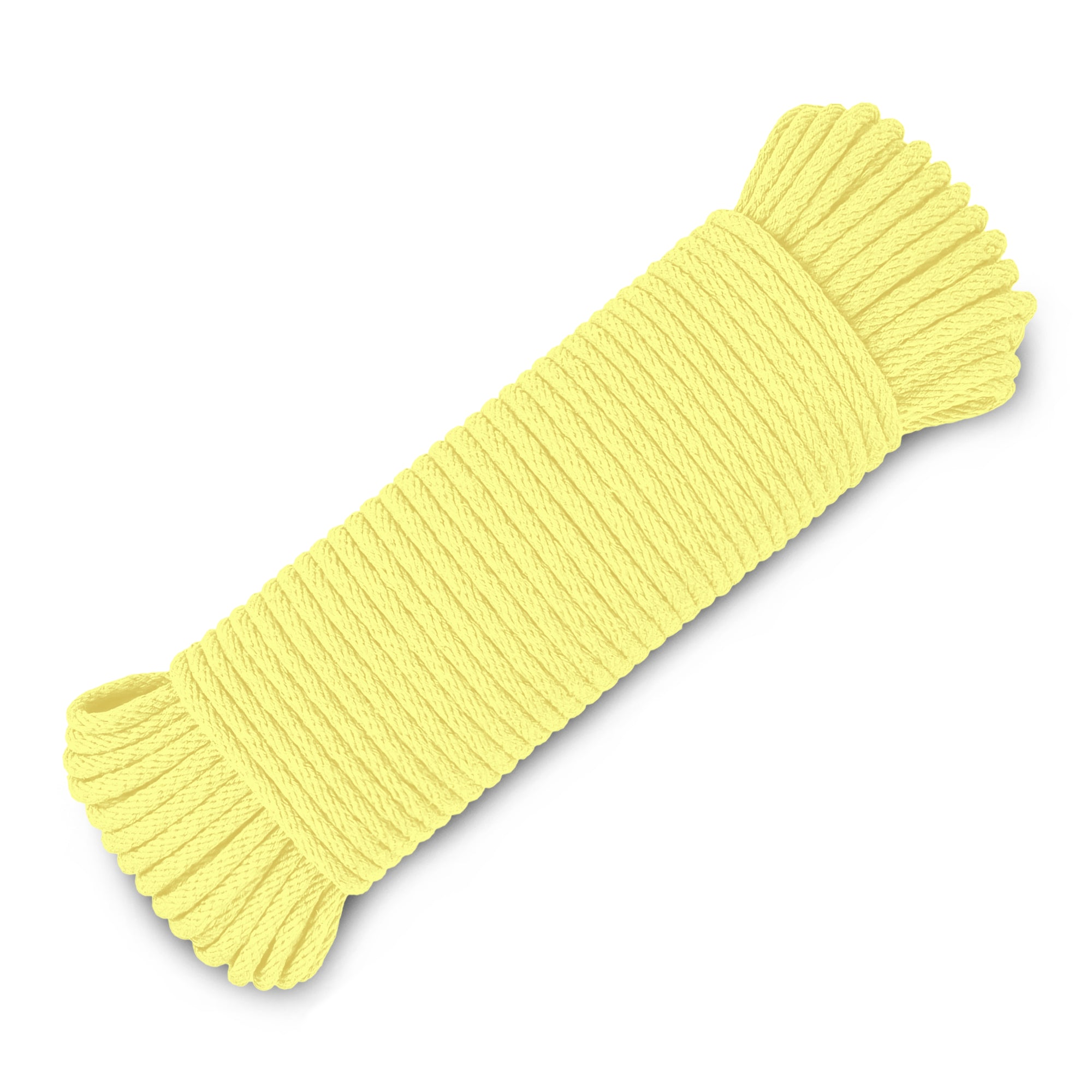 Rope Cotton 3/16" 100 ft Pastel Yellow - image 1