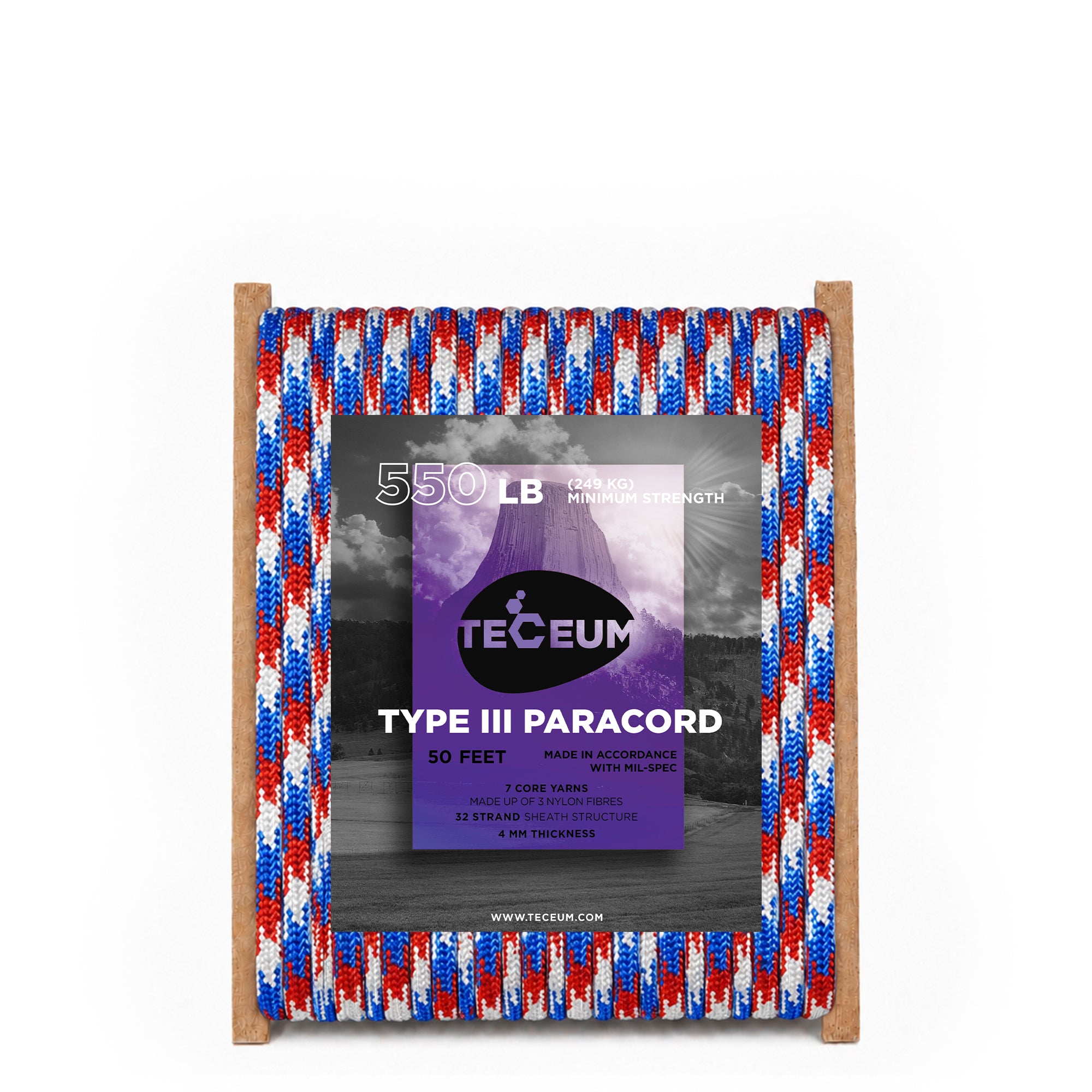 Paracord III 550 Patriot – 50 ft - image 1