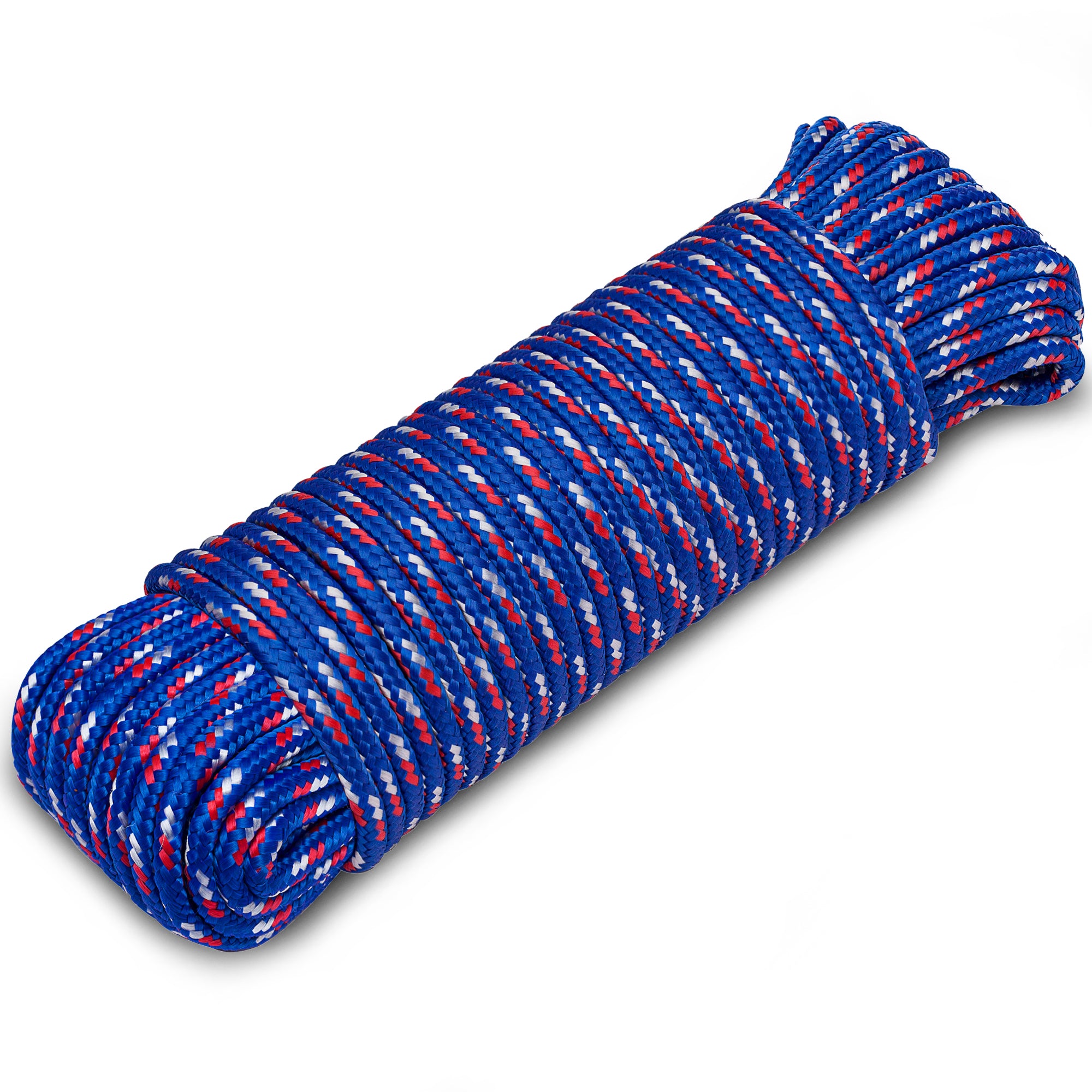 Rope Polypropylene 1/4" 150 ft Blue Red White - image 1