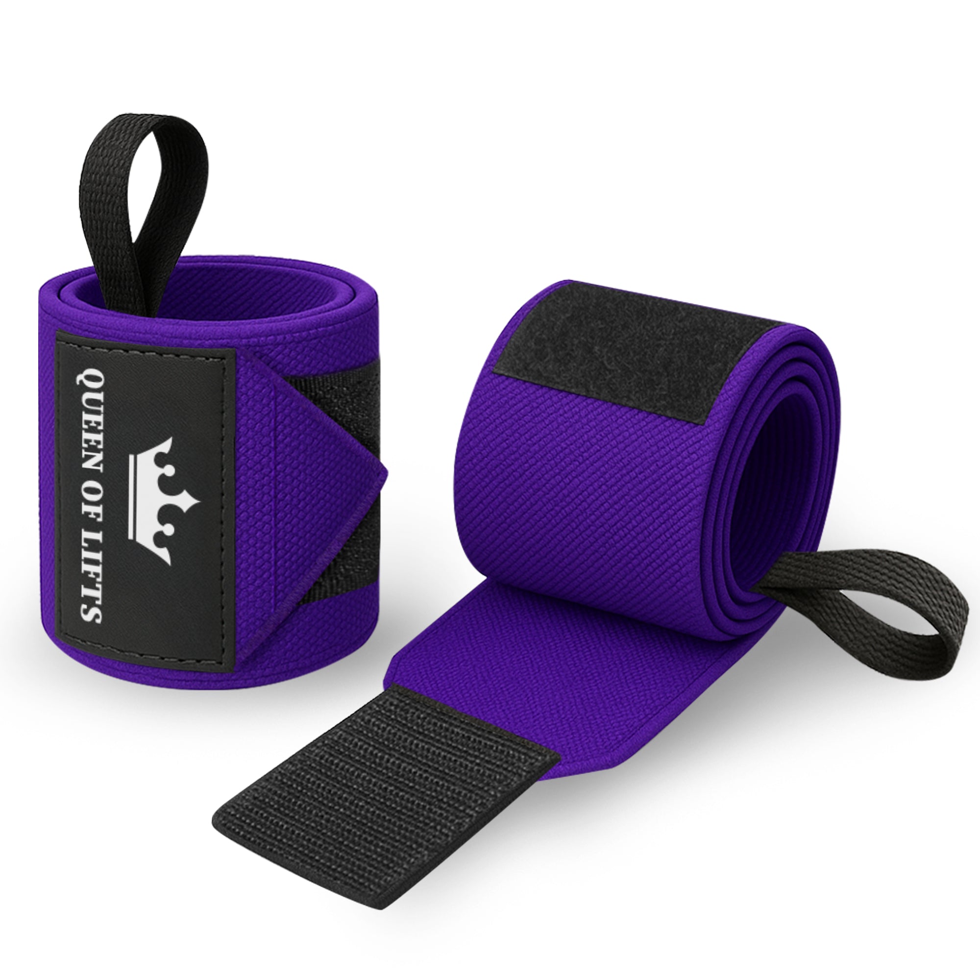 Wrist Wraps – Queen of Lifts – Purple – 12 - image 1