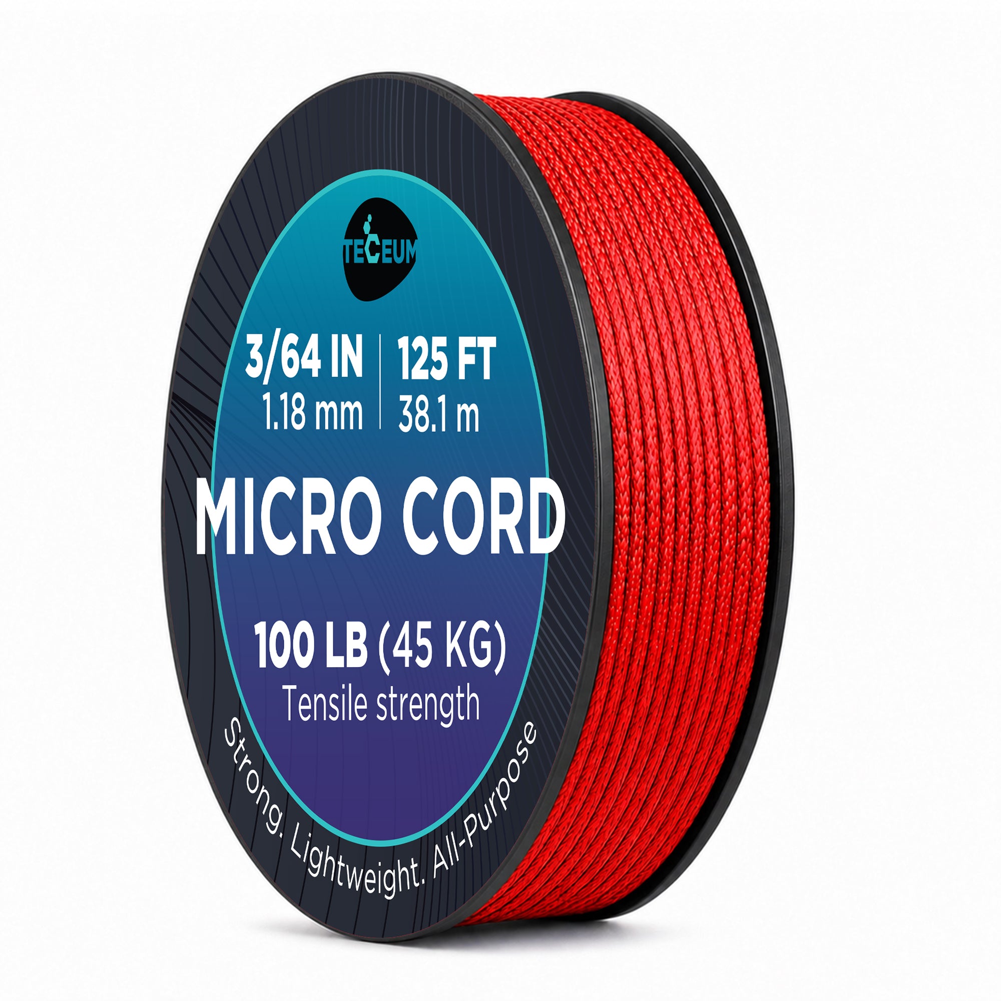 Micro Paracord – Red (Fire) – 125 ft - image 1
