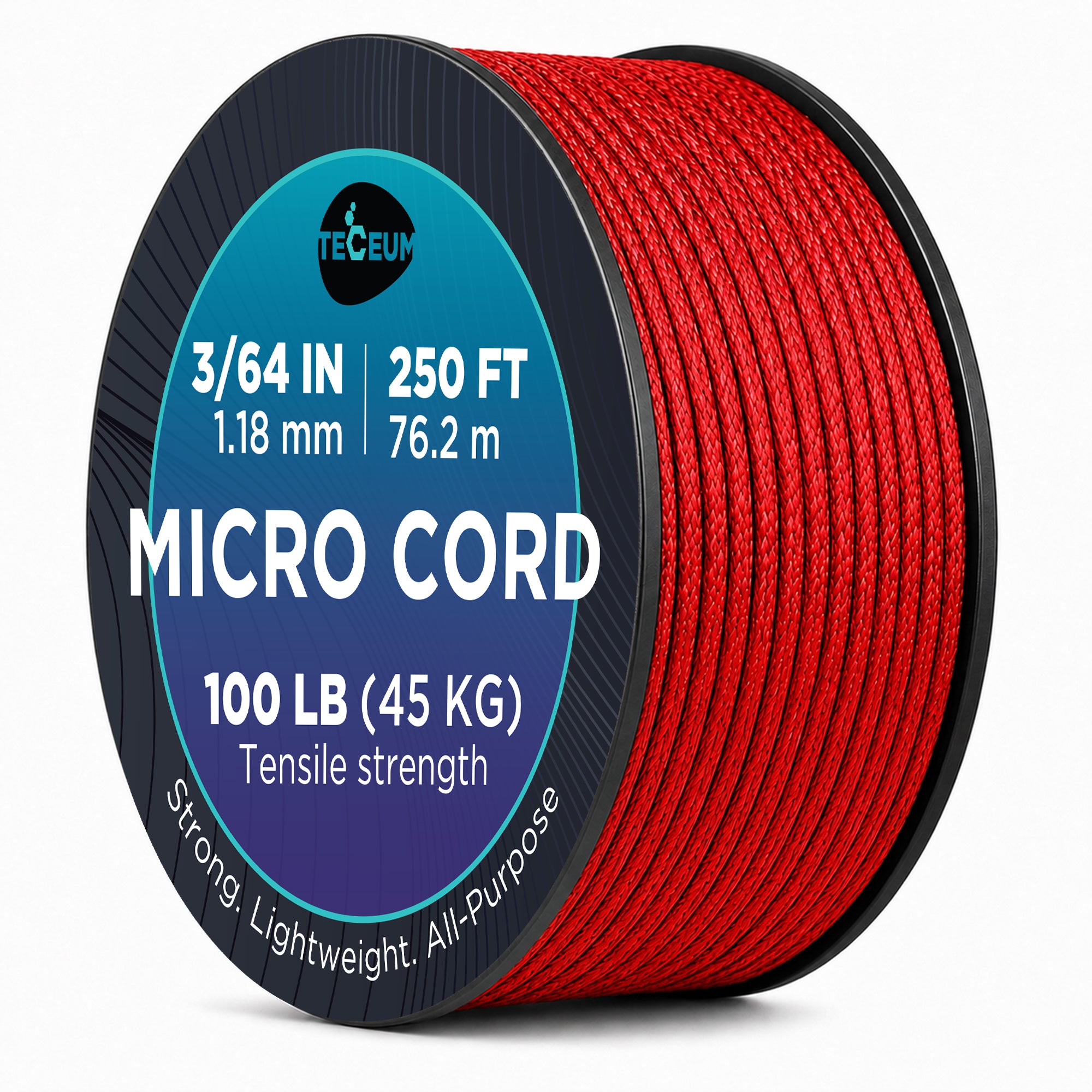 Micro Paracord – Red (Fire) – 250 ft - image 1