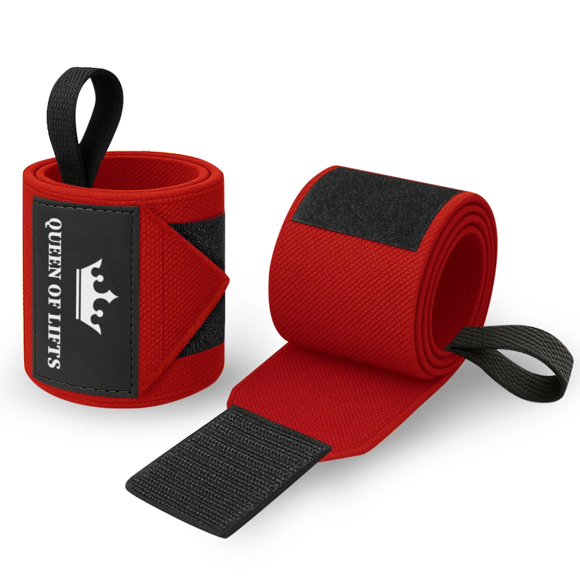Wrist Wraps – Queen of Lifts – Red – 12 - image 1