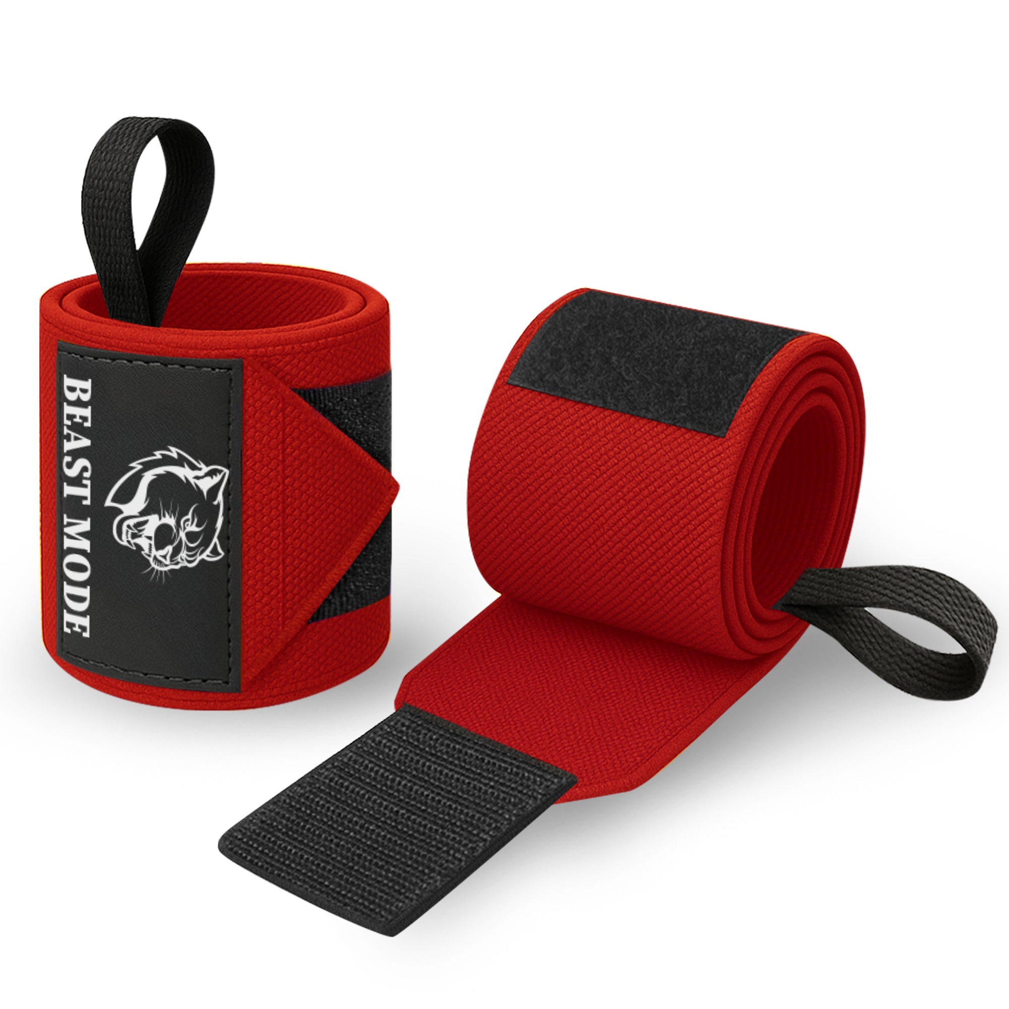 Wrist Wraps – Beast Mode – Red – 12 - image 1