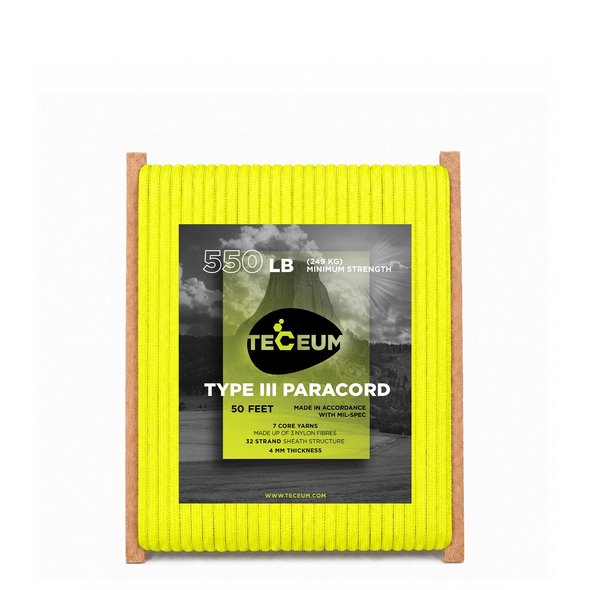 Paracord III 550 Sofit Yellow – 50 ft - image 1