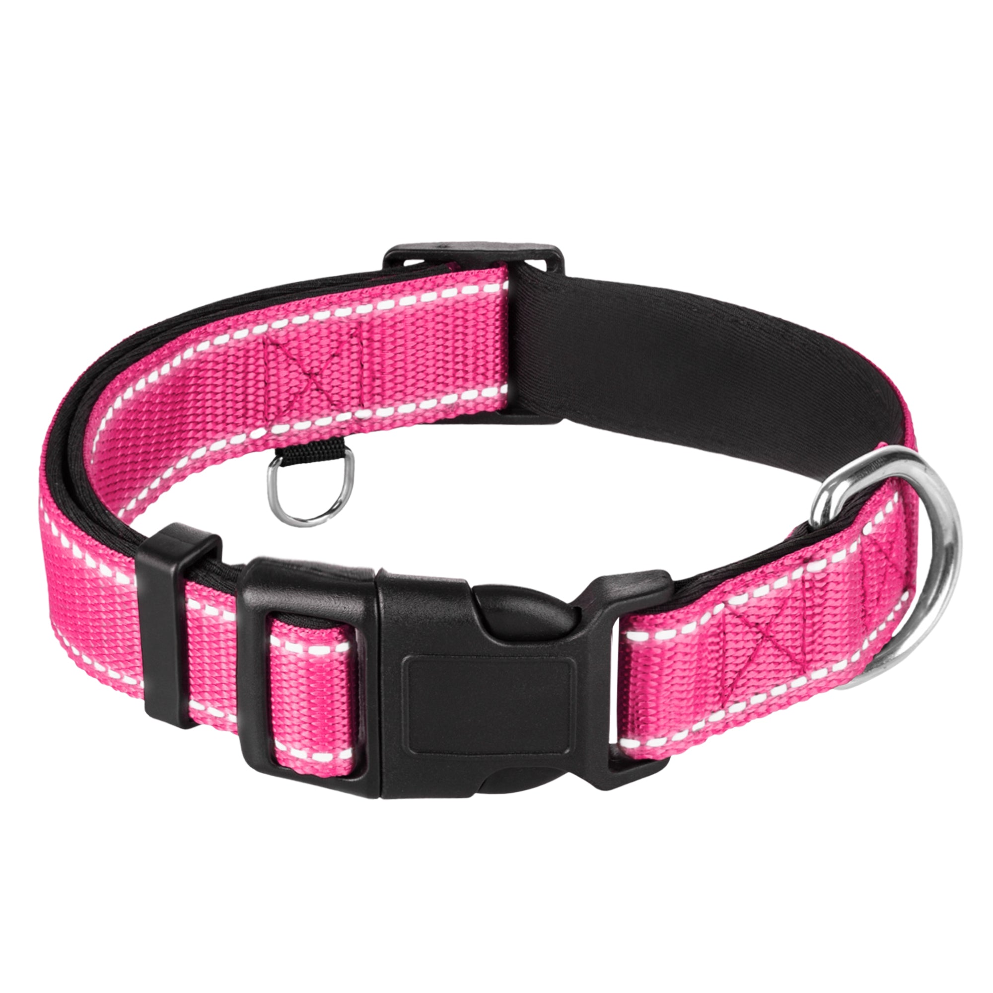 Reflective Dog Collar - 3/4" - S - Hot Pink - image 1