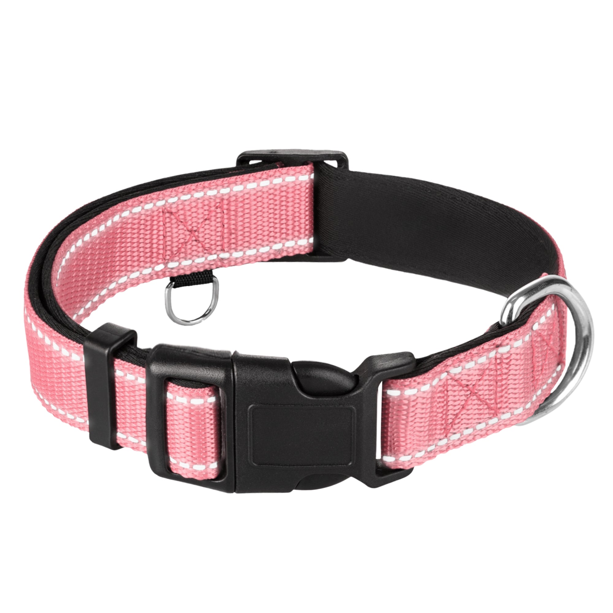 Reflective Dog Collar - 3/4" - S - Pink - image 1