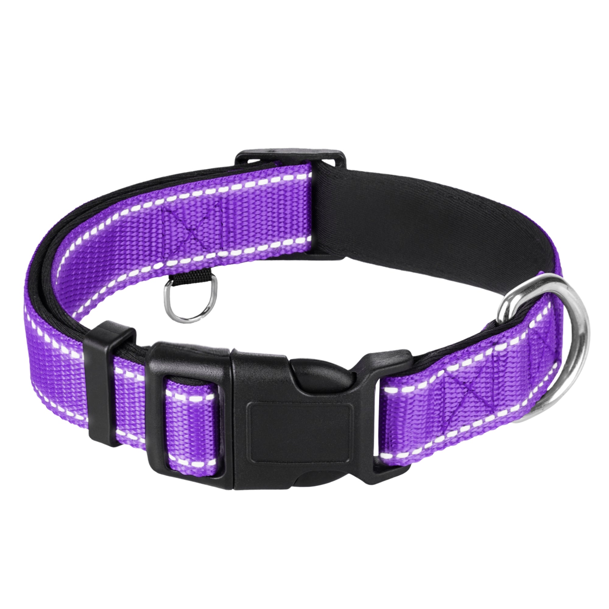 Reflective Dog Collar - 3/4" - S - Purple - image 1