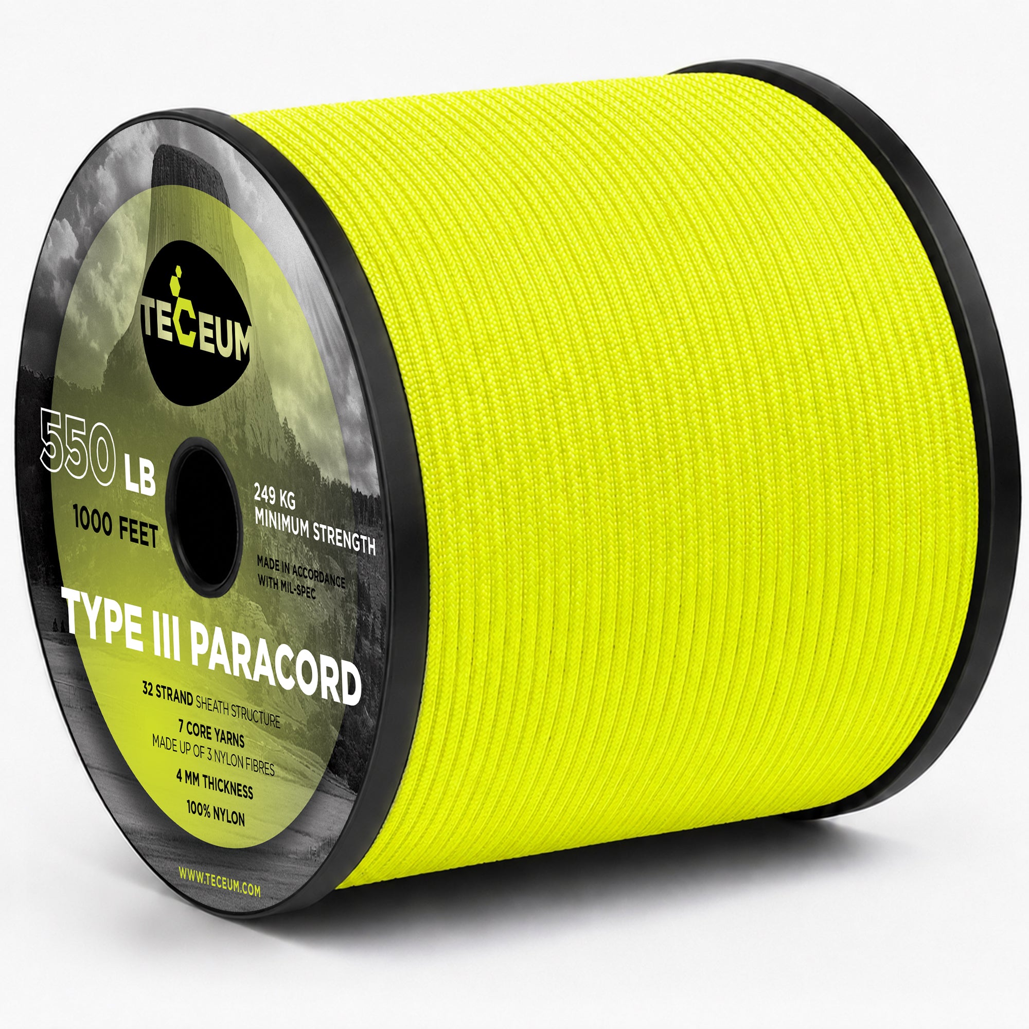 Paracord III 550 Sofit Yellow – 1000 ft - image 1