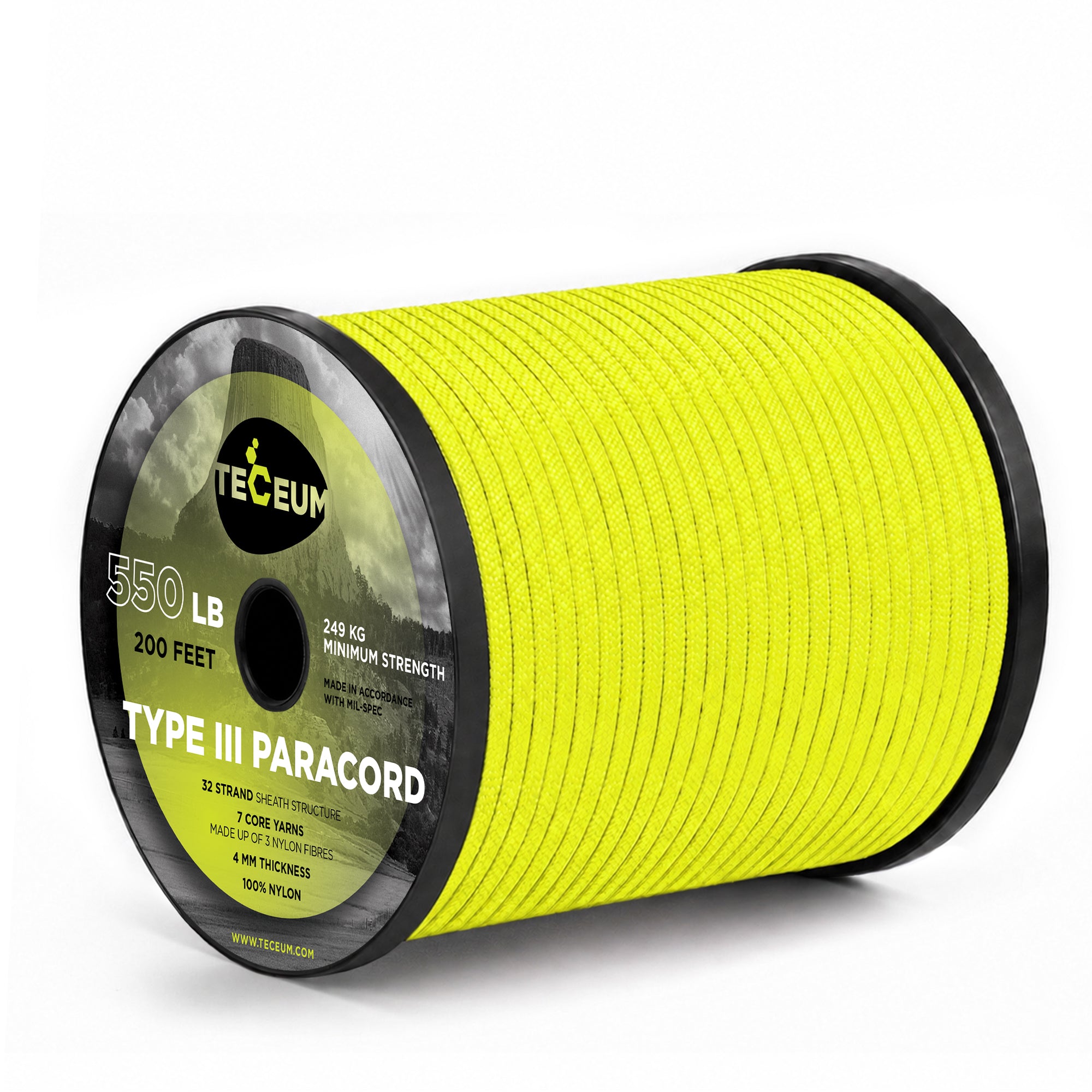 Paracord III 550 Sofit Yellow – 200 ft - image 1