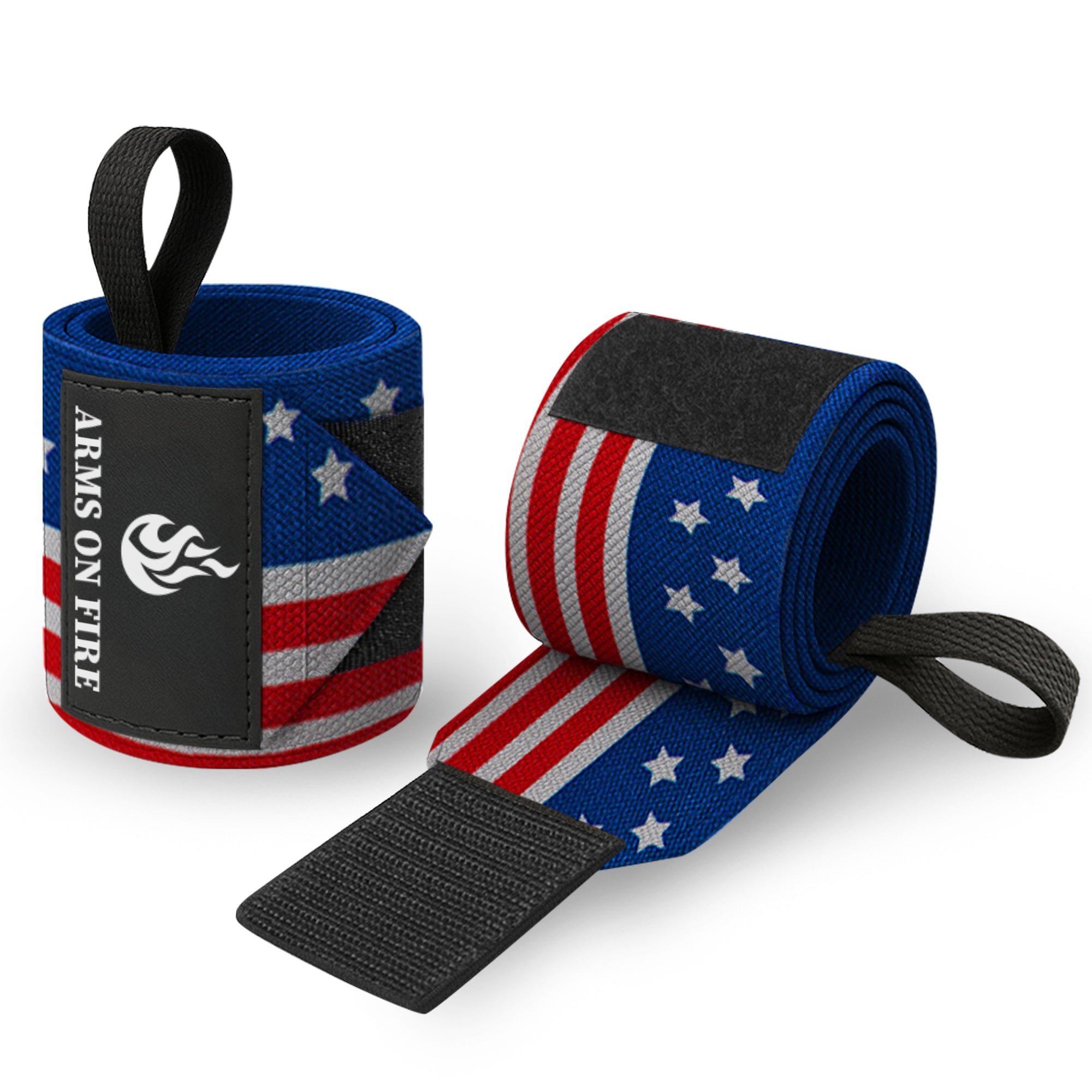 Wrist Wraps – Arms on Fire – US Flag – 12 - image 1