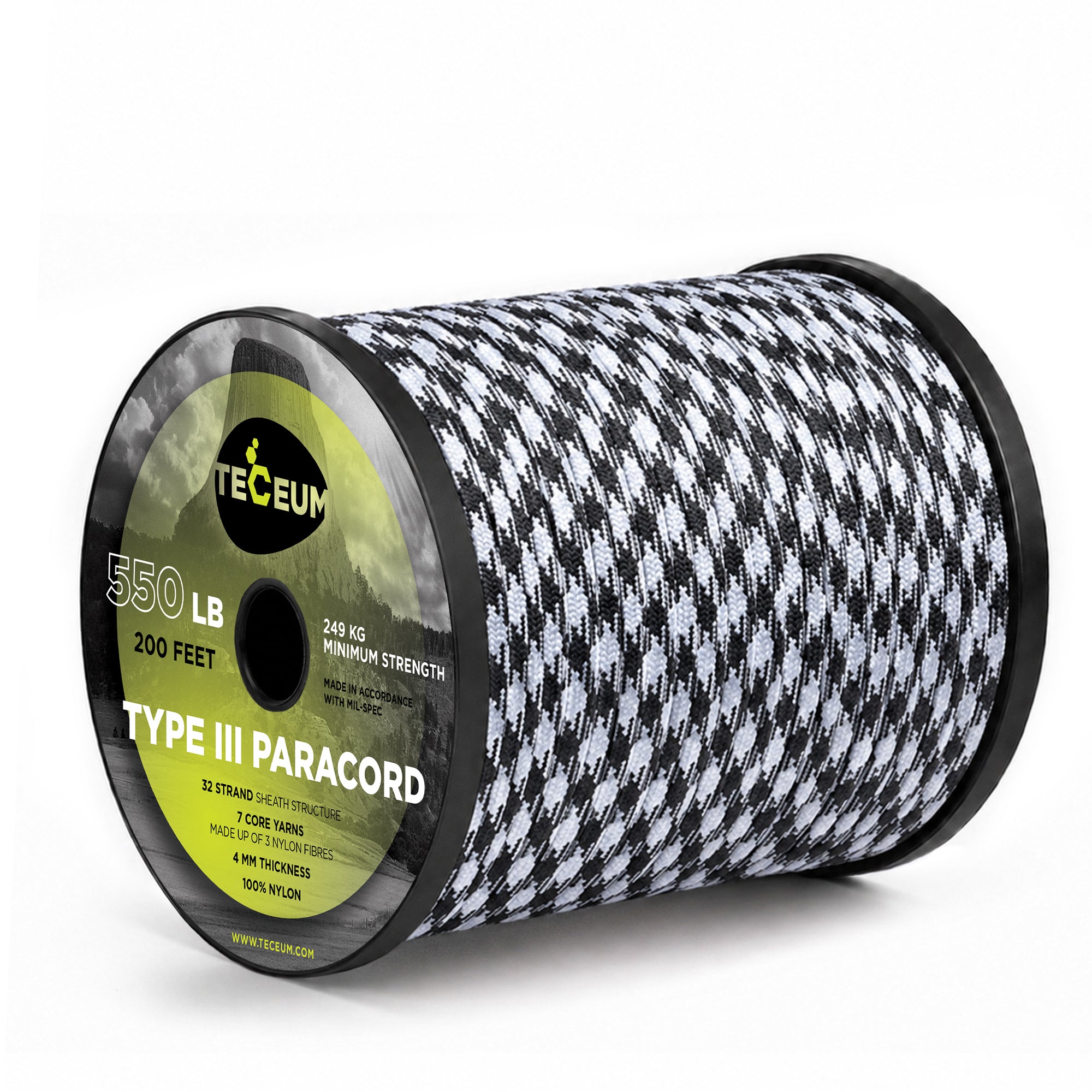 Paracord III 550 Urban Camo (prev. Black&White) – 200 ft - image 1