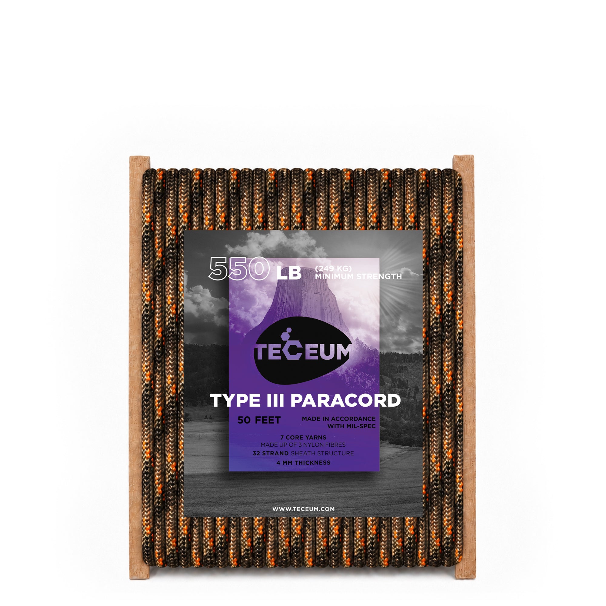 Paracord III 550 Woodland Camo – 50 ft - image 1