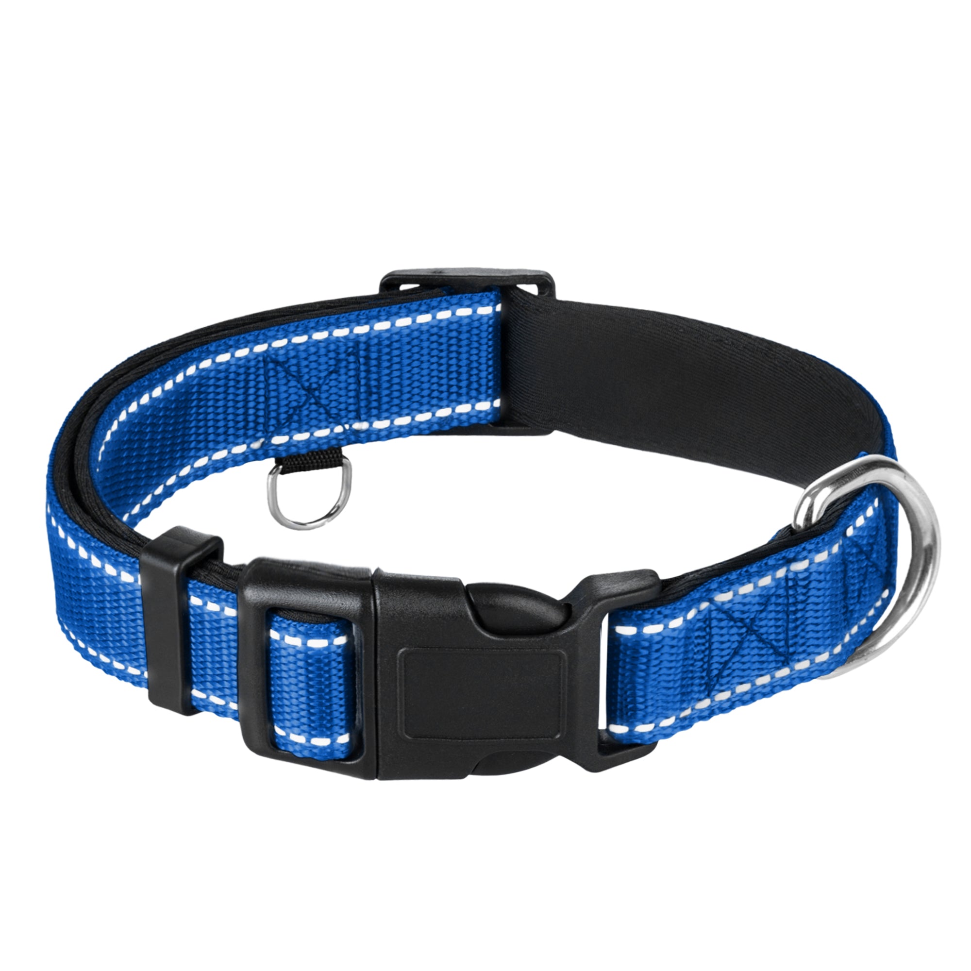 Reflective Dog Collar - 5/8" - XS - Navy blue - image 1