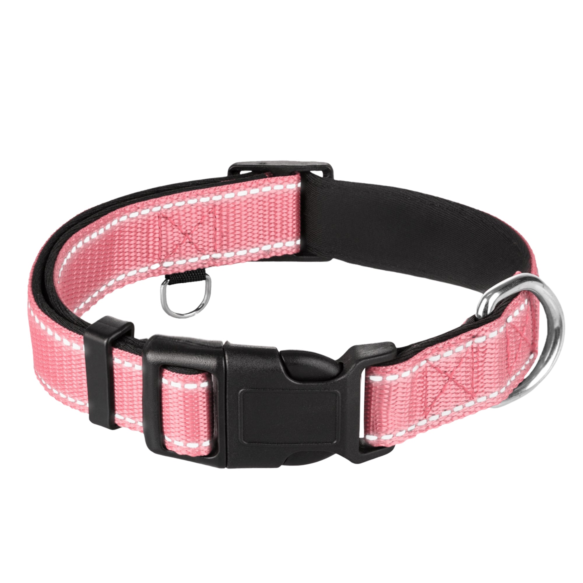 Reflective Dog Collar - 5/8" - XS - Pink - image 1