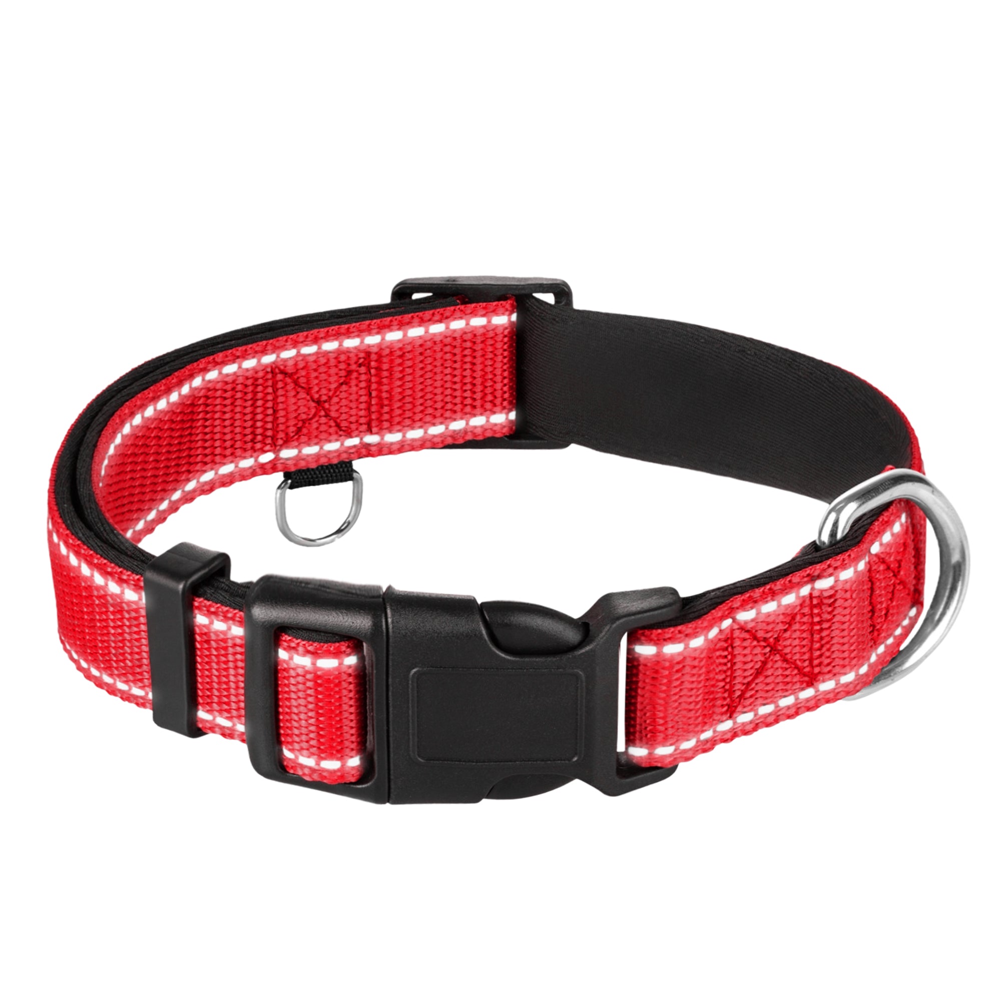 Reflective Dog Collar - 5/8" - XS - Red - image 1