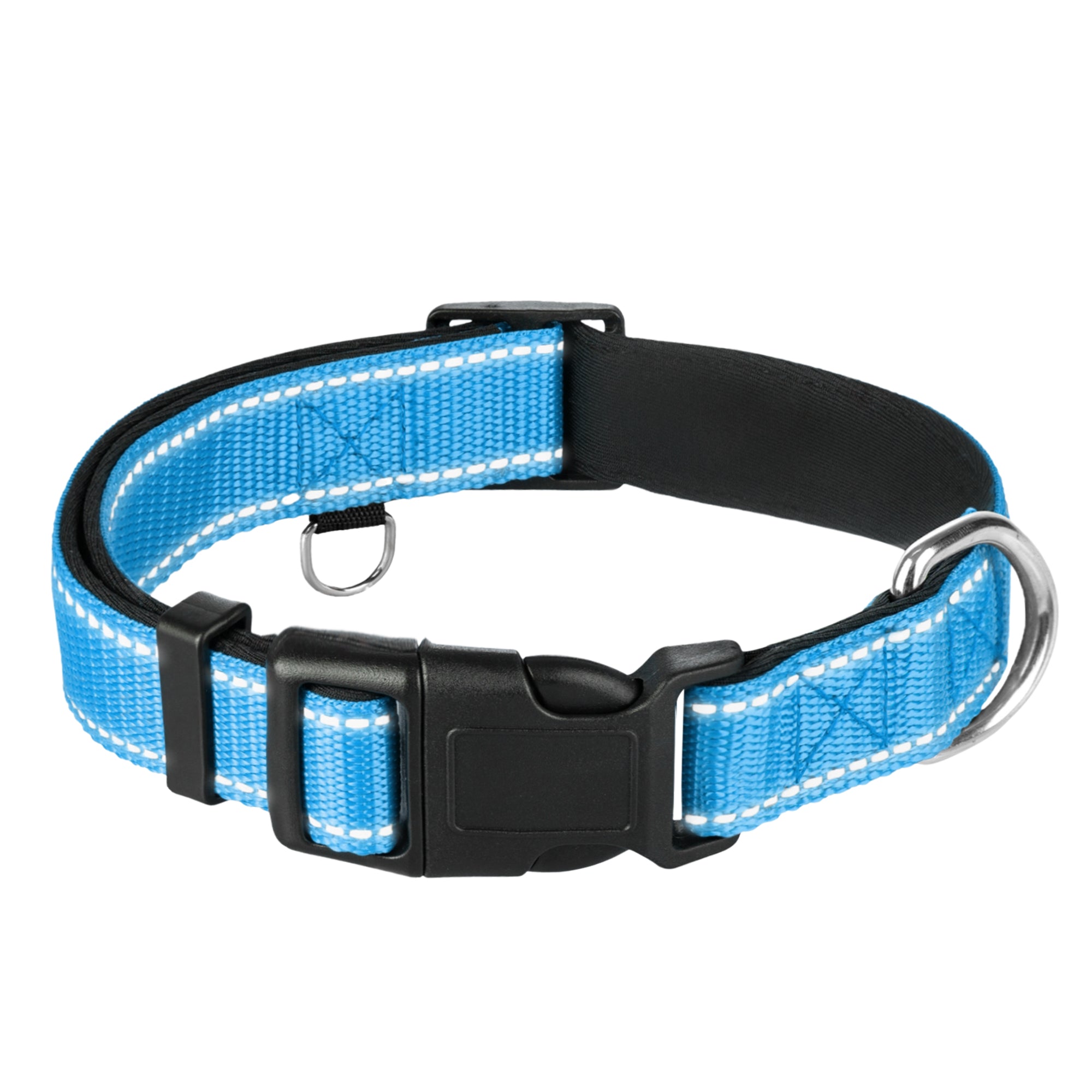 Reflective Dog Collar - 5/8" - XS - Sky blue - image 1