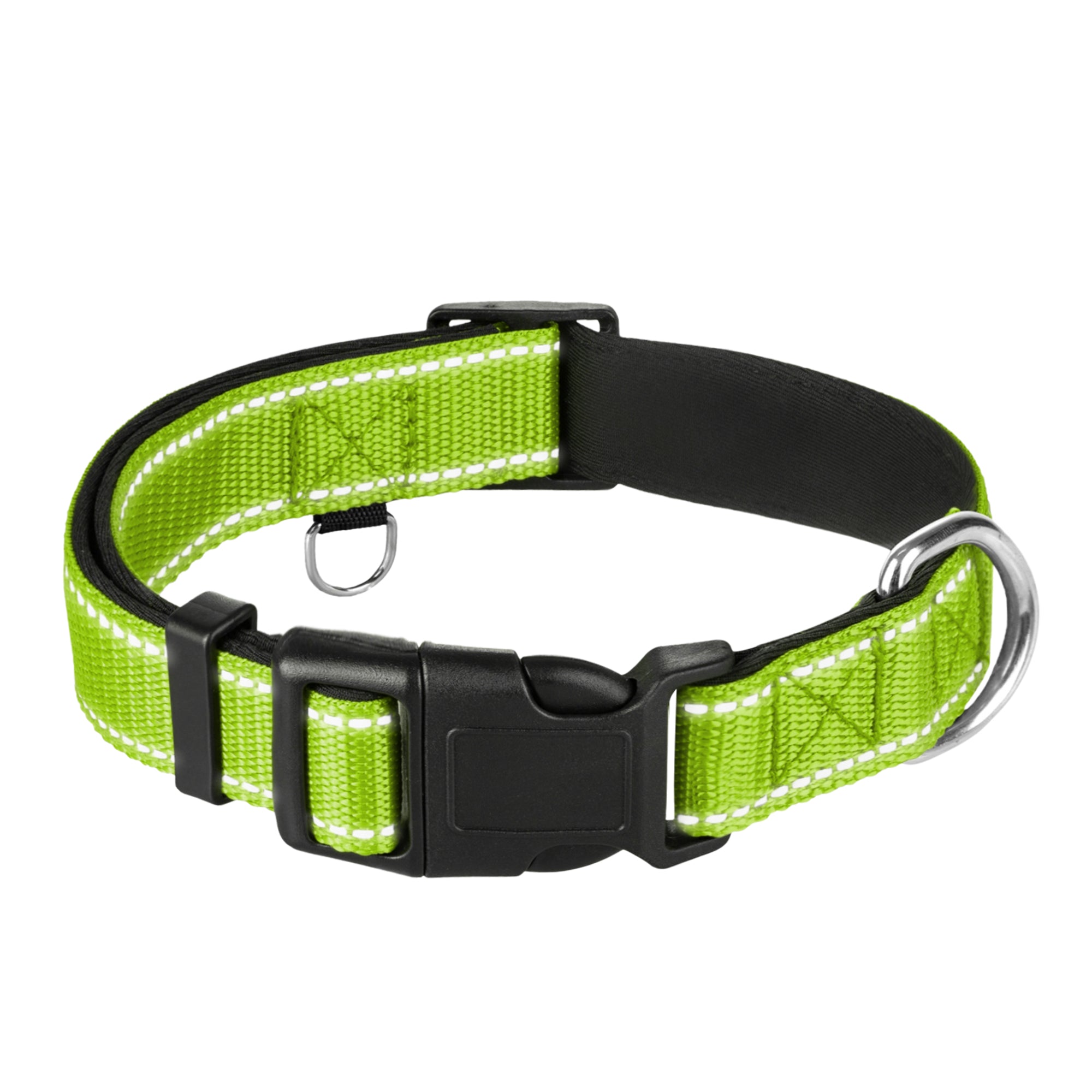 Reflective Dog Collar - 3/8" - XXS - Acid Green - image 1