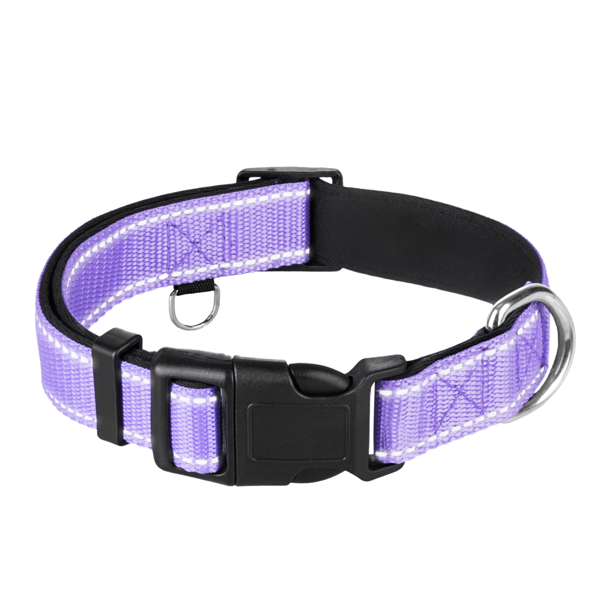 Reflective Dog Collar - 3/8" - XXS - Lavender - image 1