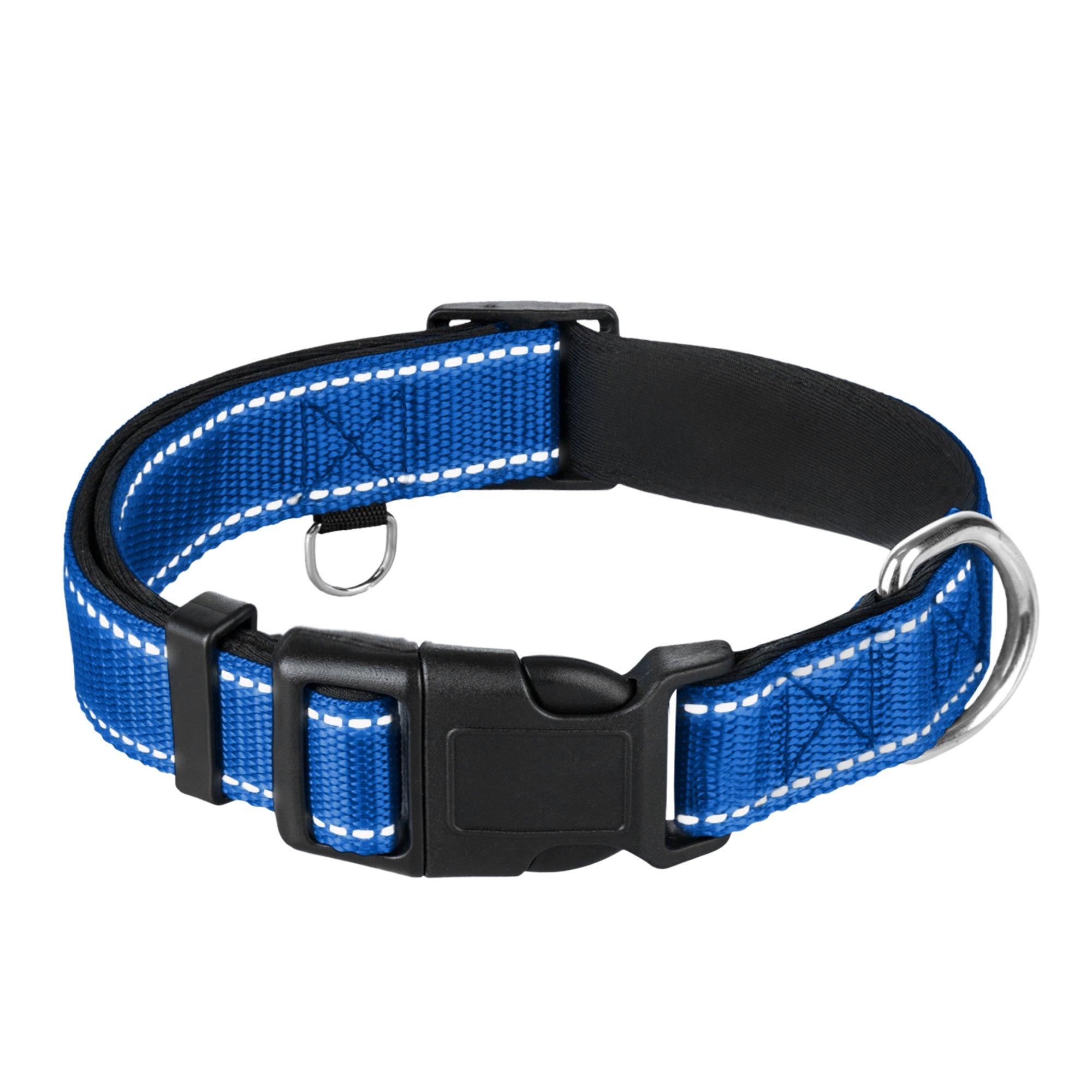 Reflective Dog Collar - 3/8" - XXS - Navy blue - image 1