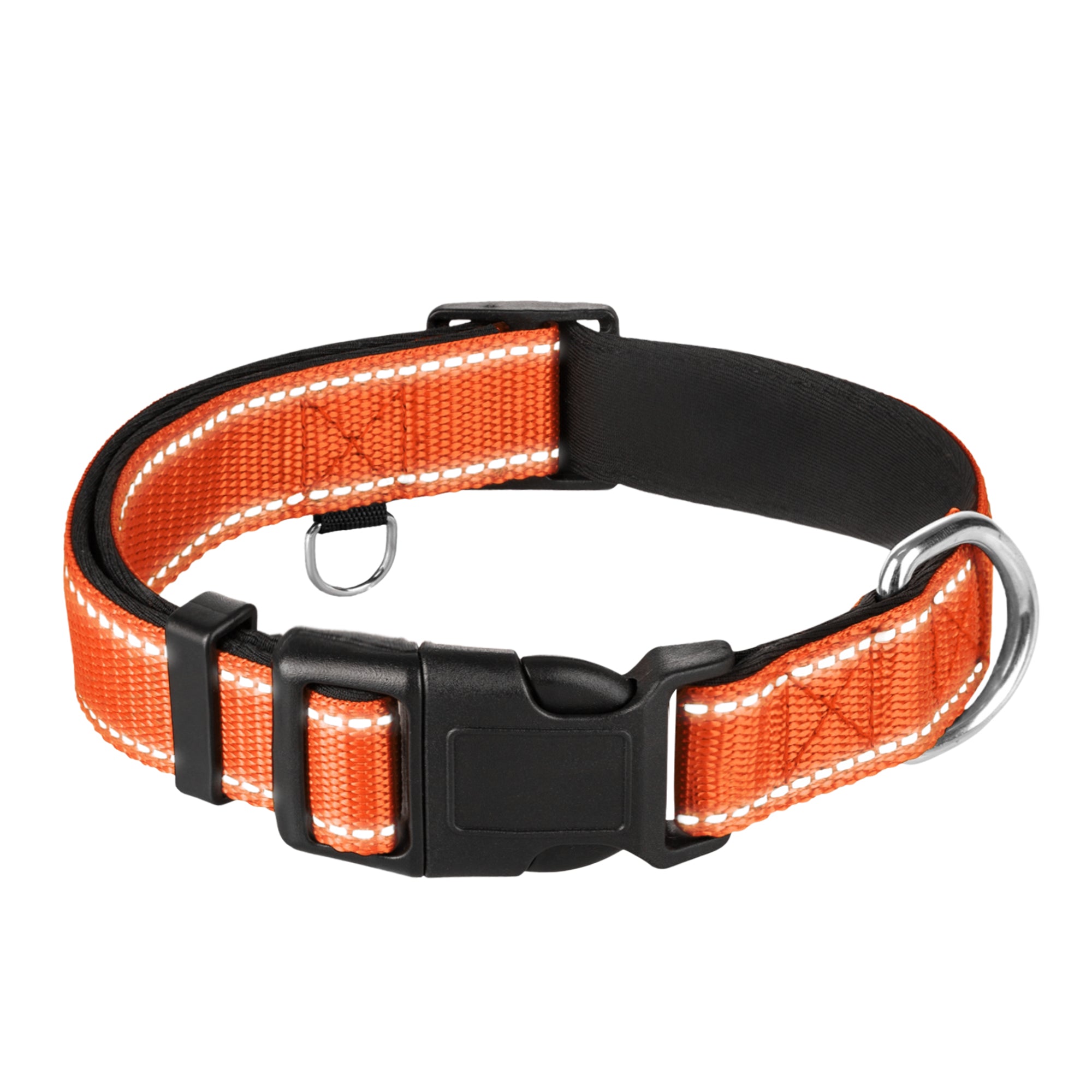 Reflective Dog Collar - 3/8" - XXS - Orange - image 1