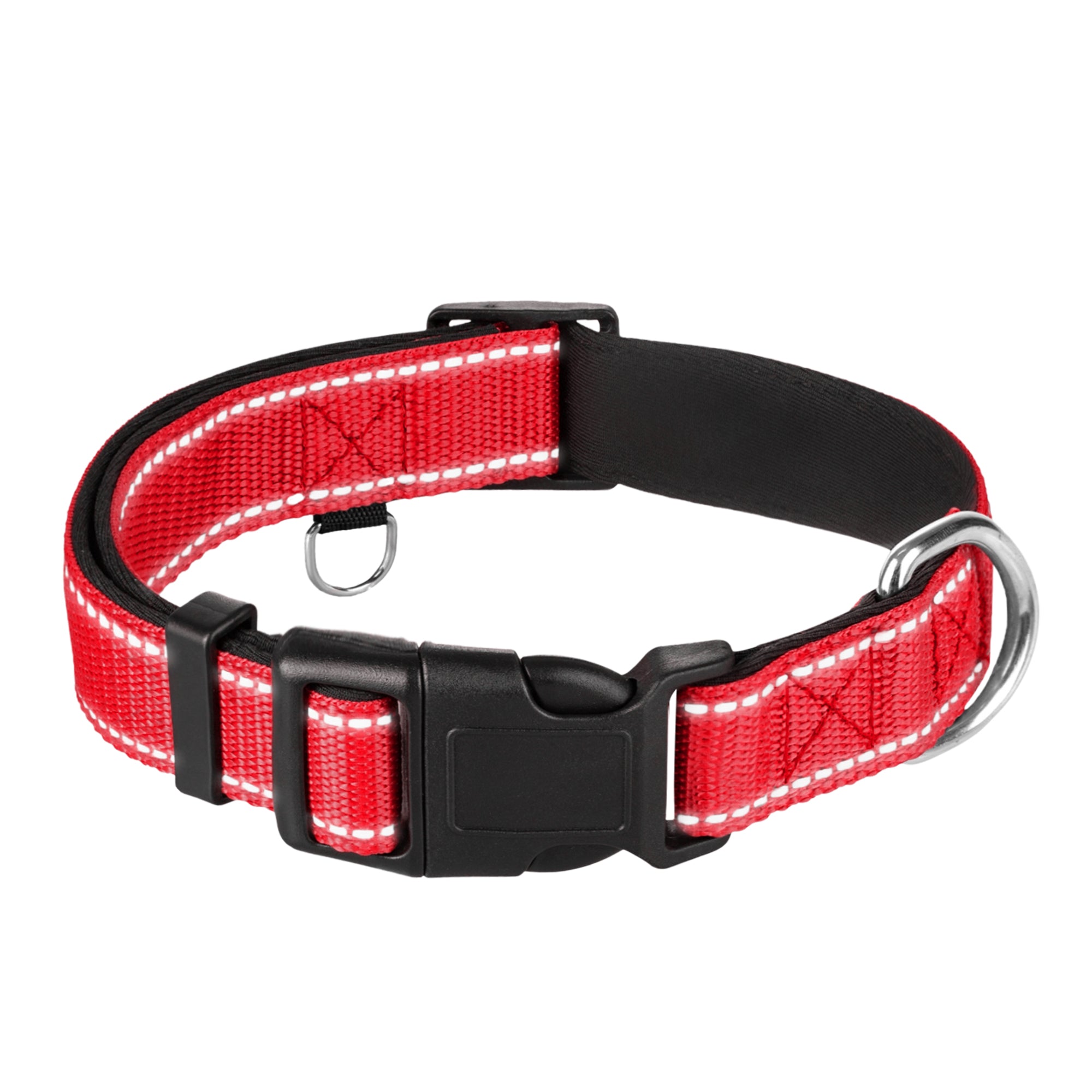 Reflective Dog Collar - 3/8" - XXS - Red - image 1