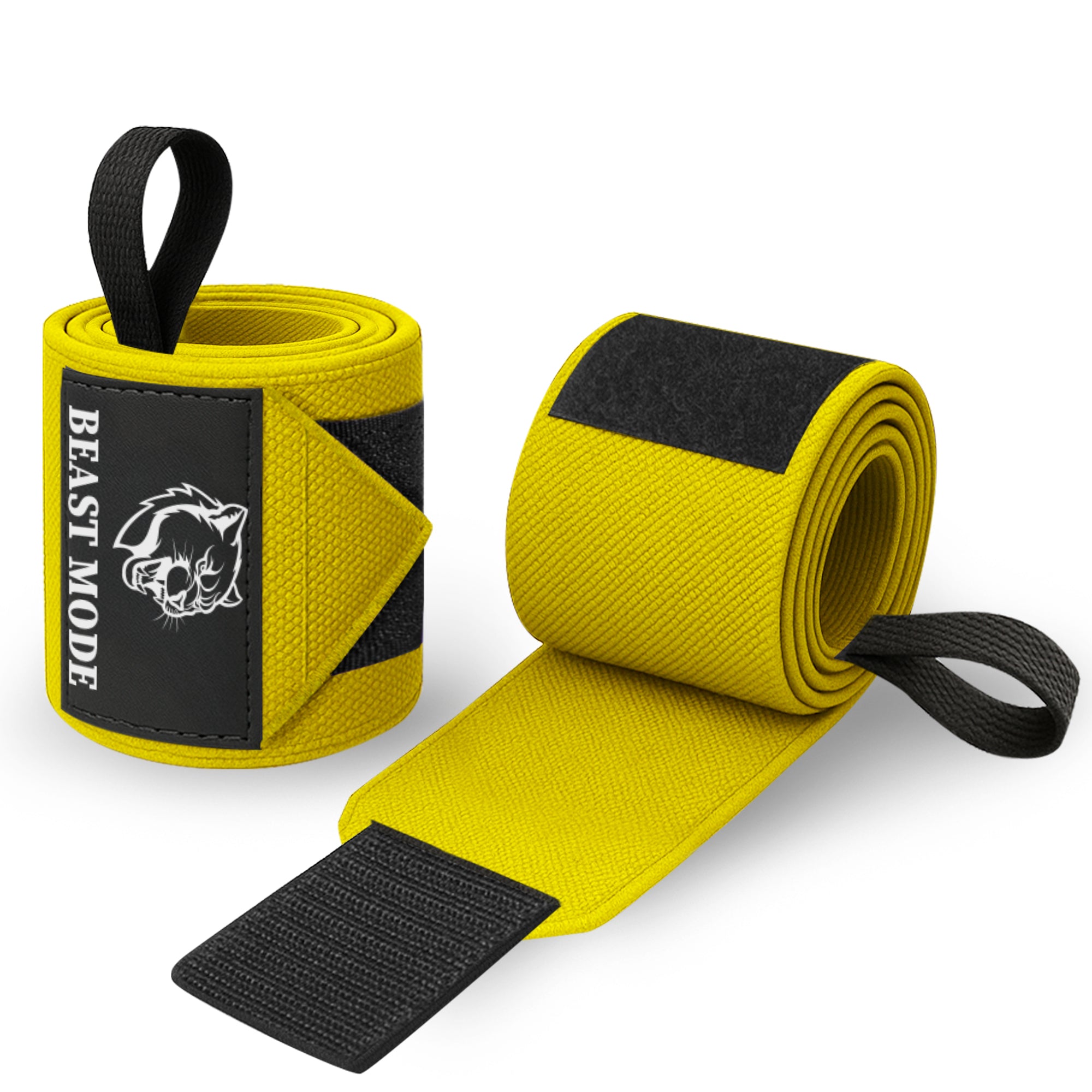 Wrist Wraps – Beast Mode – Yellow – 18 - image 1